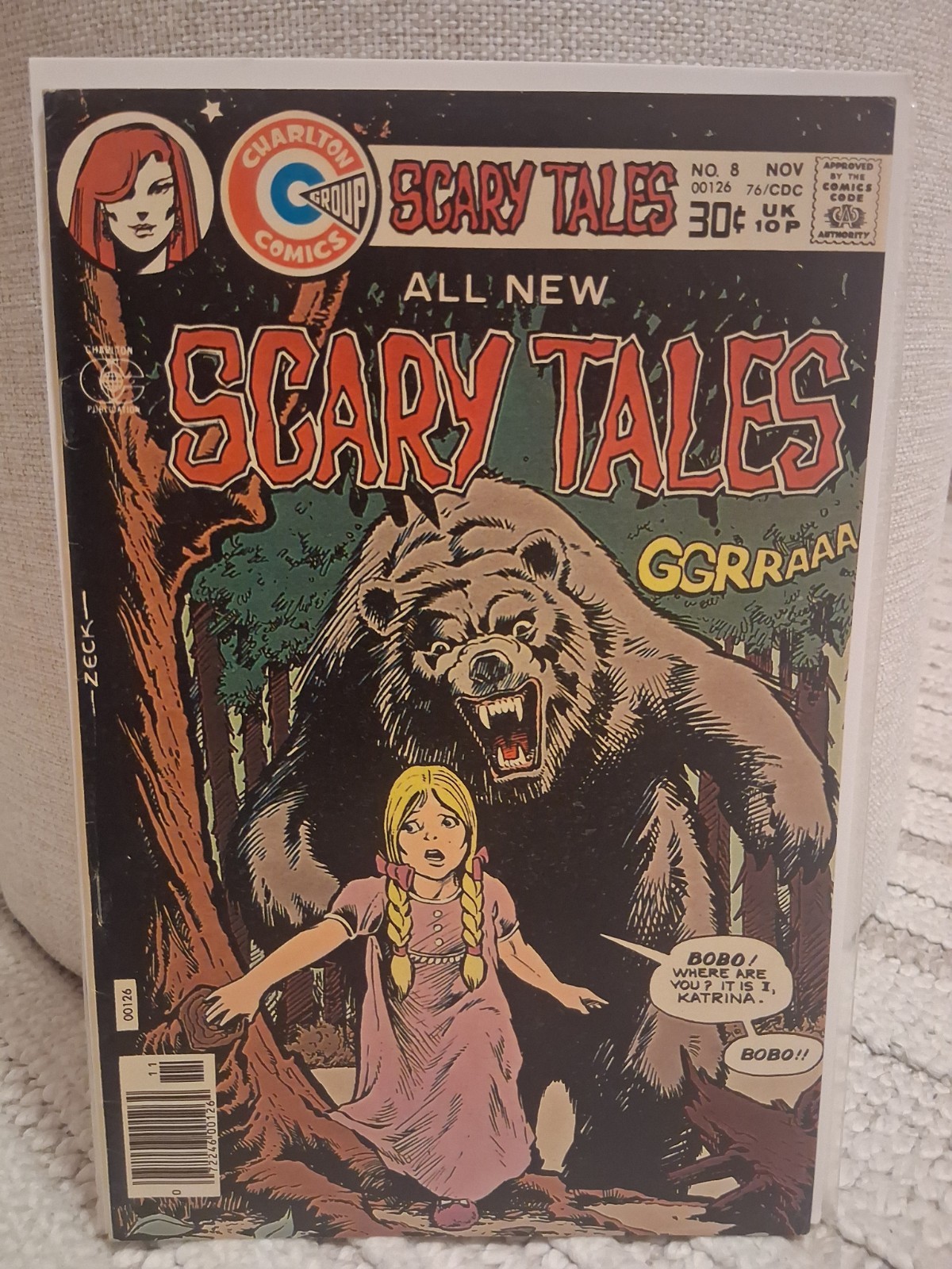 Scary Tales #8 Charlton 1976 Zeck Cover HIGH GRADE BRONZE AGE HORROR VF/NM 9.0