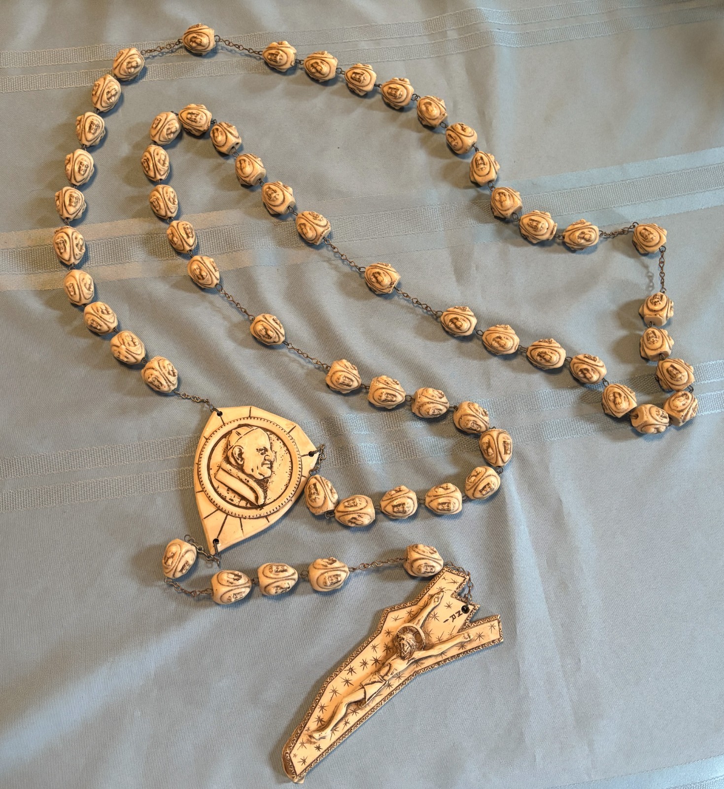 Huge Resin Catholic Wall Rosary Pope John XXIII Over 80\