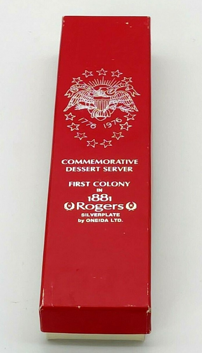 1776-1976 Rogers Silverplate Oneida Commemorative Dessert Pie Cake Eagle Server 1776-1976 Rogers Silverplate Oneida Commemorative Dessert Pie Cake Eagle Server