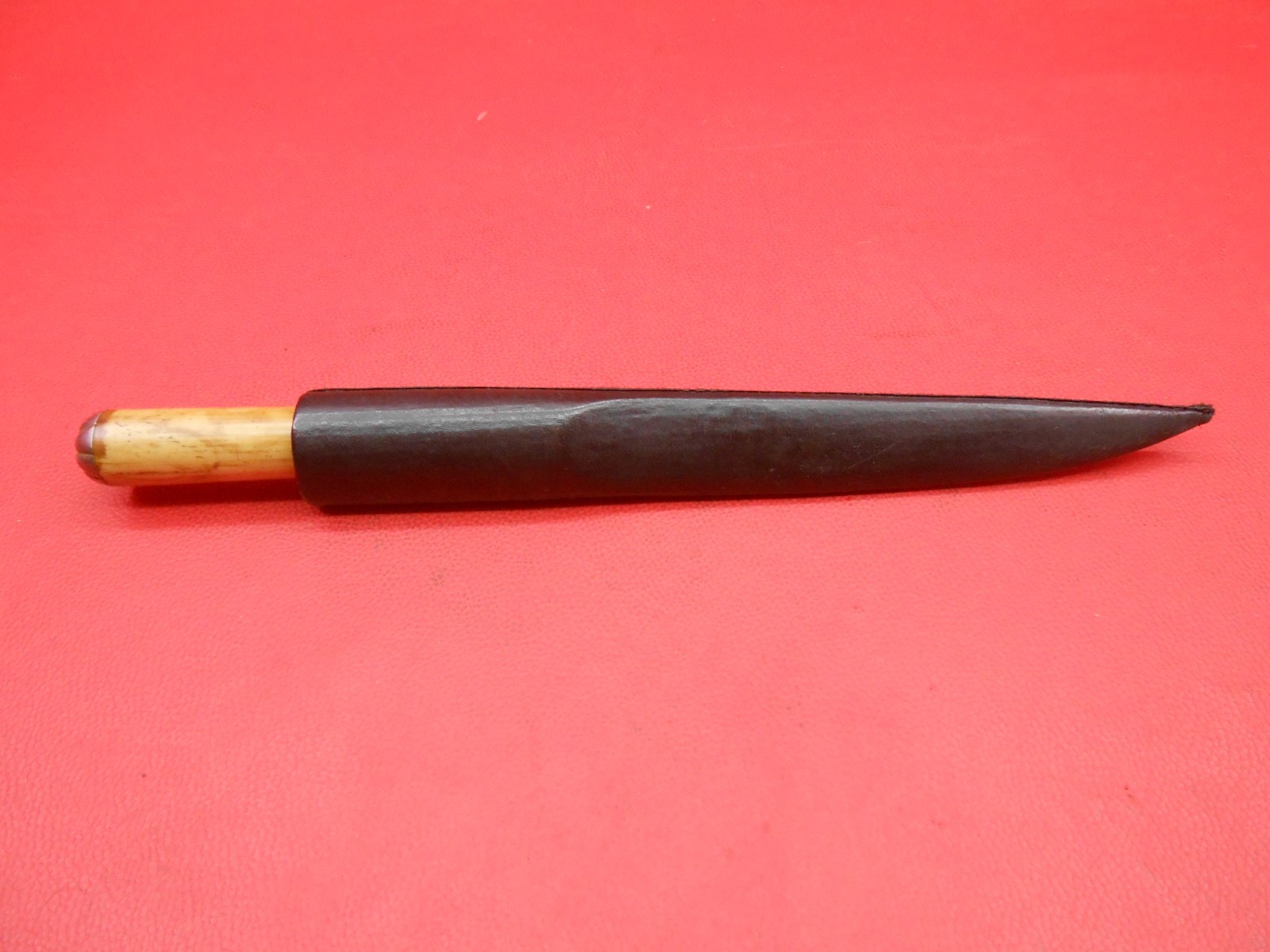 Original Antique Wootz Steel Single Piece Kard Knife Bone Handle With Sheath S57