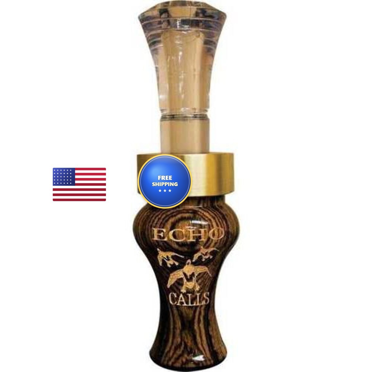 Echo Diamondwood Timber Double Reed Duck Call Bocote