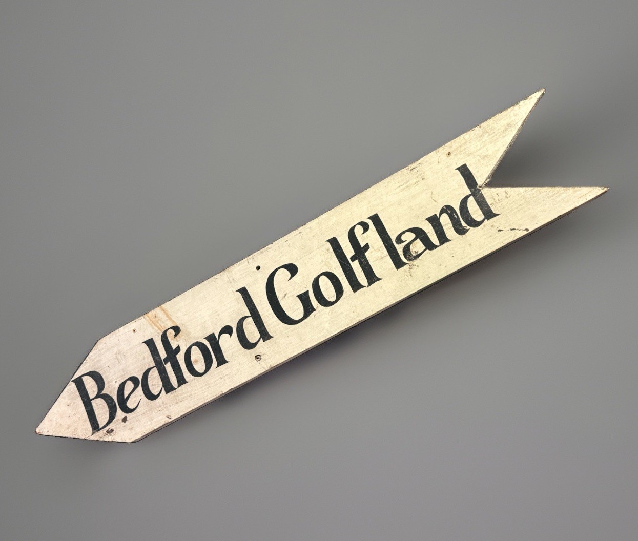 Vintage Folk Art Painted New Hampshire Wooden Directional Sign Bedford Golfland Vintage Folk Art Painted New Hampshire Wooden Directional Sign Bedford Golfland