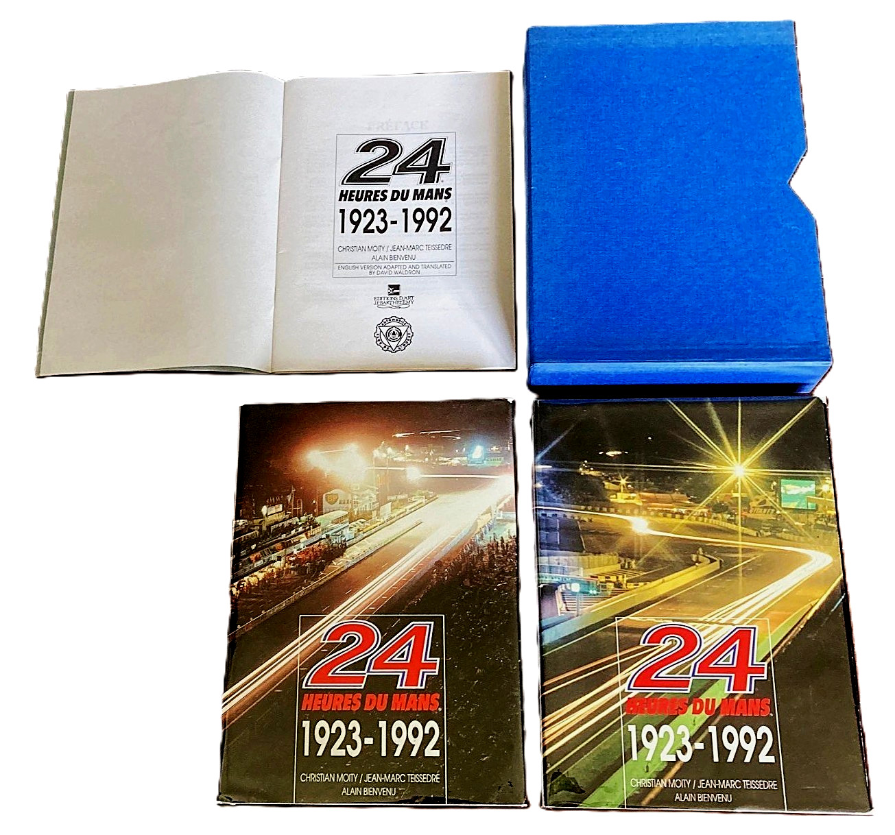 24 HOURS OF LE MANS by Moity - 3 Vol Set 824 pages w Slipcase - ENGLISH & FRENCH