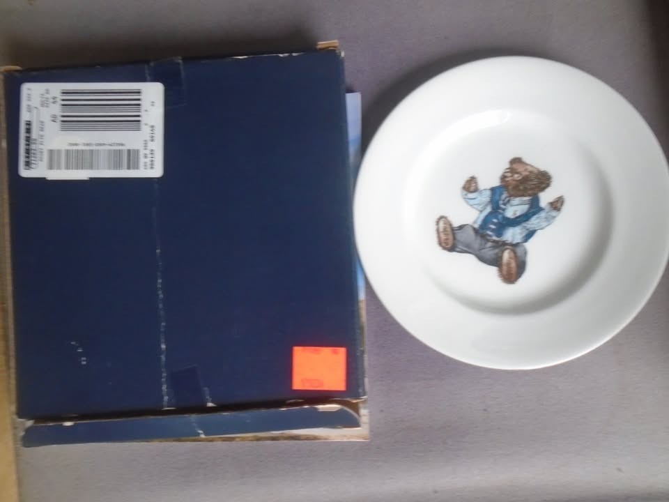 1992 VINTAGE RALPH LAUREN WEDGWOOD PREPPY POLO BEAR DESSERT PLATE BOX 1992 VINTAGE RALPH LAUREN WEDGWOOD PREPPY POLO BEAR DESSERT PLATE BOX