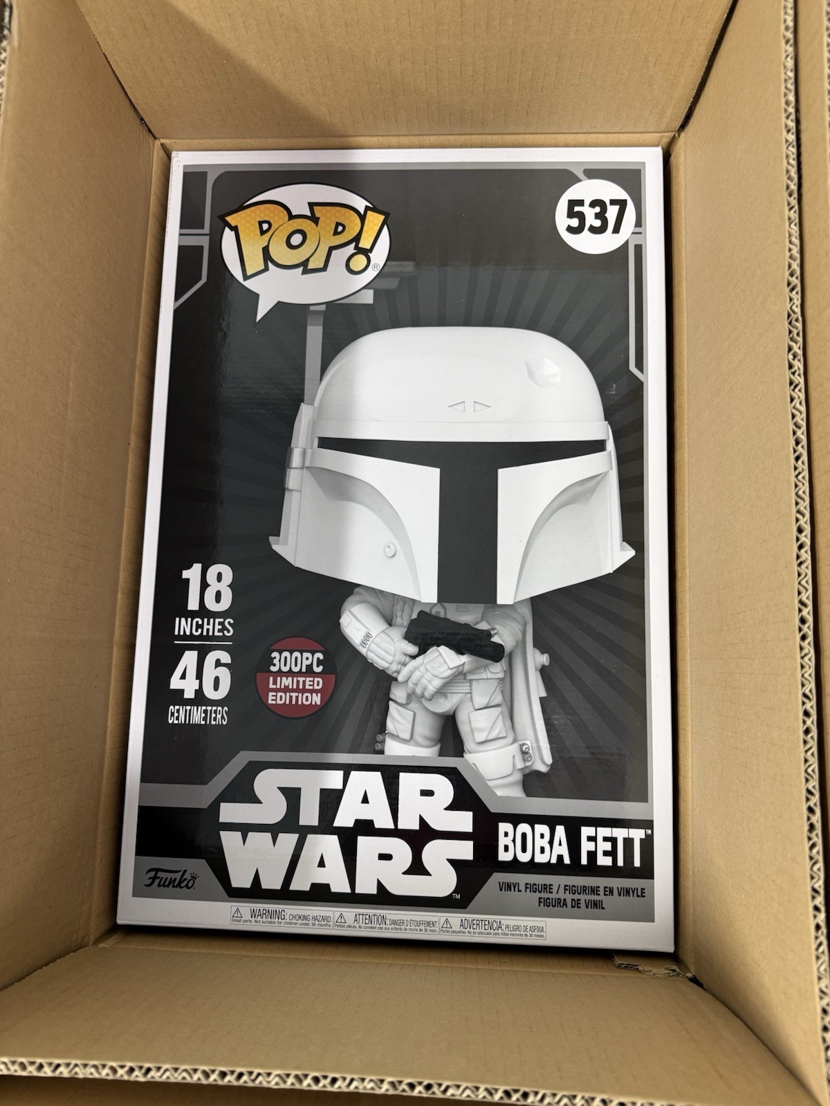 Funko POP Mega Star Wars Boba Fett 18” White Variant LE300 Pcs In Original Box