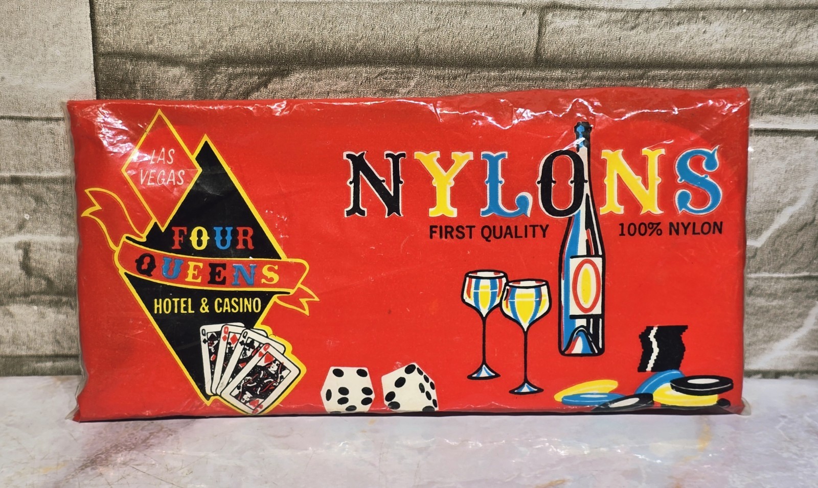 Vintage New In Package Four Queens Casino Las Vegas Advertising Women\'s Nylons Vintage New In Package Four Queens Casino Las Vegas Advertising Women\'s Nylons