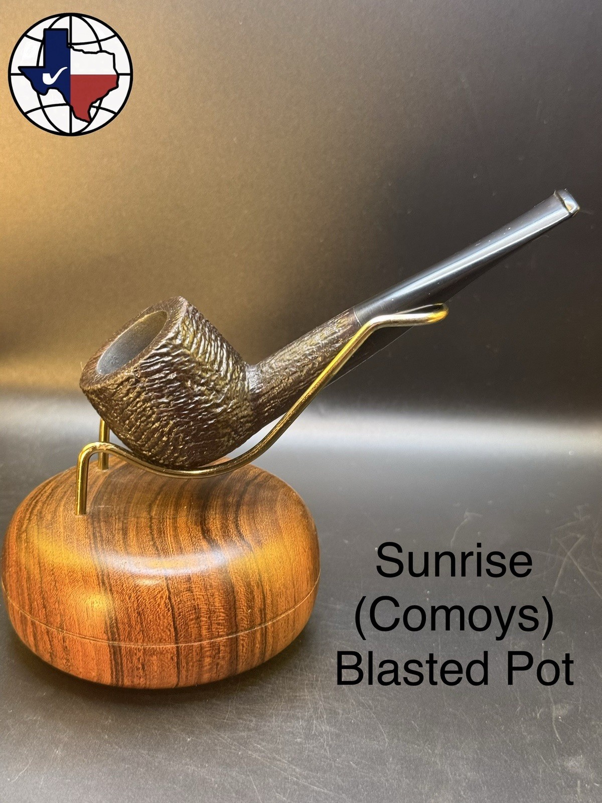 Vintage Sunrise (Comoys Sub) Blasted Pot Tobacco Pipe