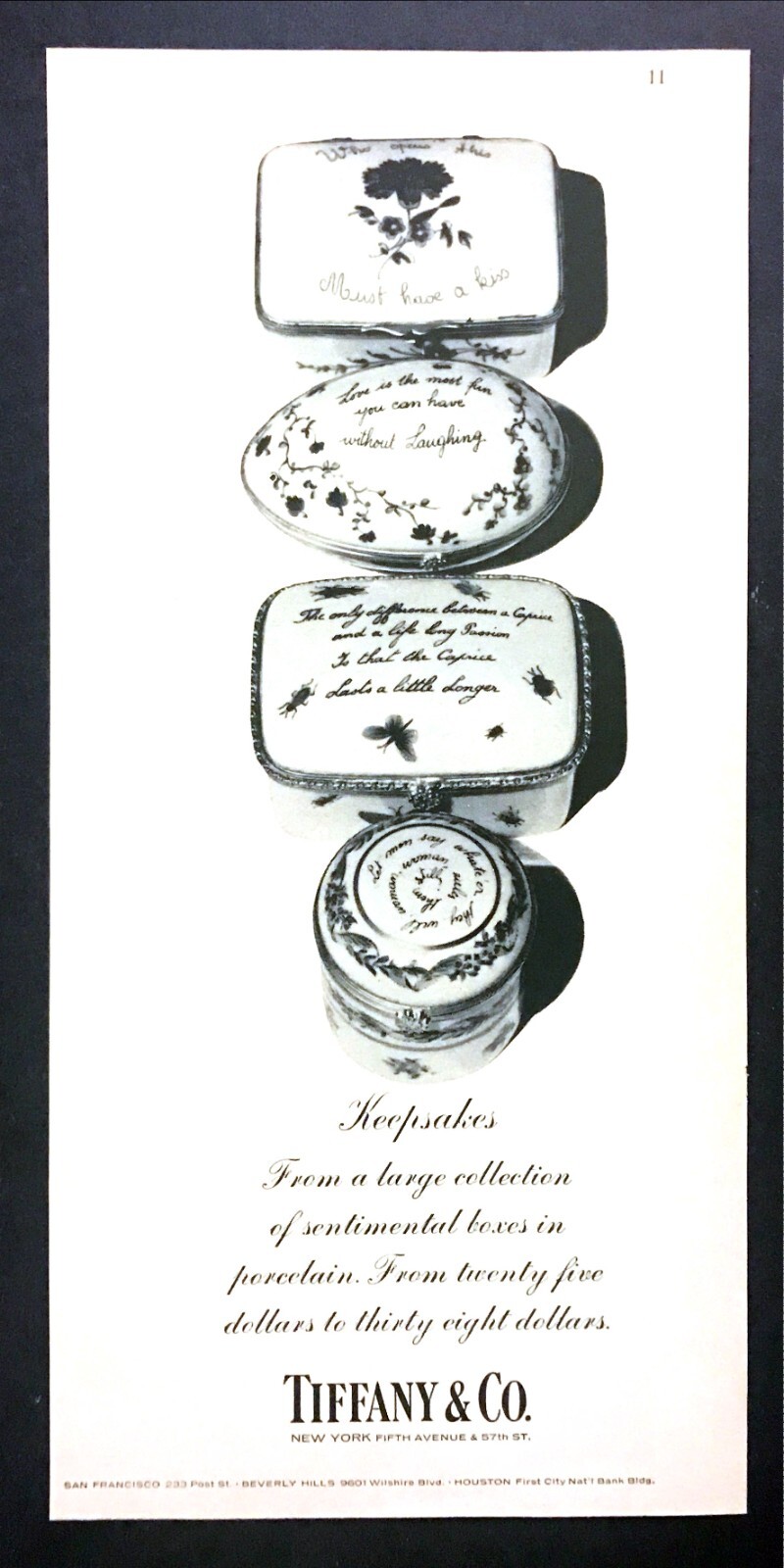 1965 Tiffany & Co Porcelain Sentimental Boxes photo \