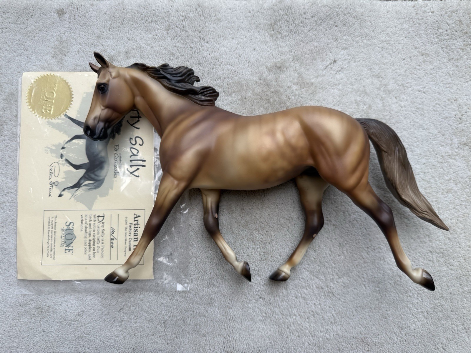 Rare Peter Stone Horse “Dirty Sally” Factory Custom Artisan Hall Palouse COA