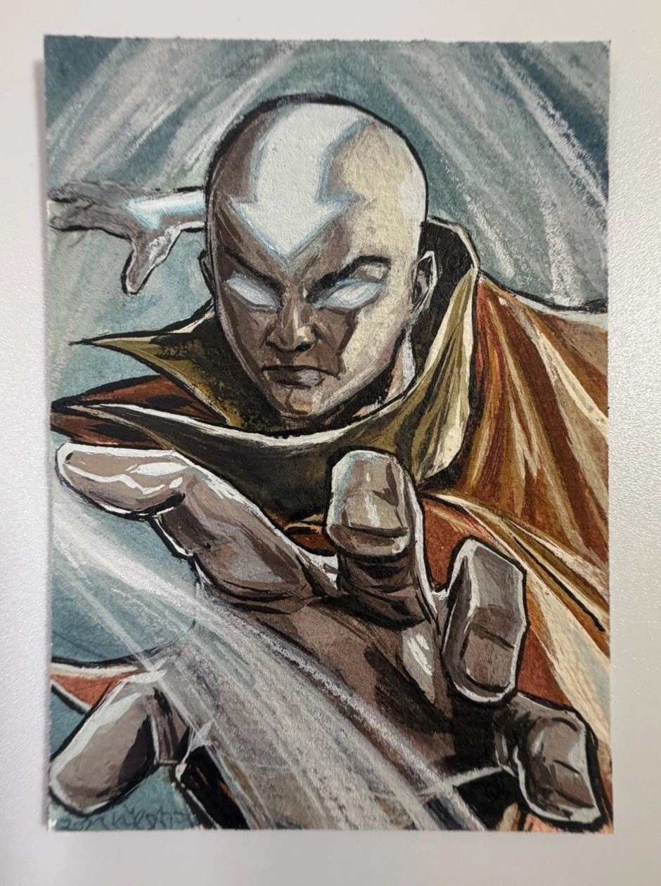 Avatar the Last Airbender Aang Sketch Card 1/1 by Kursat  Cetiner