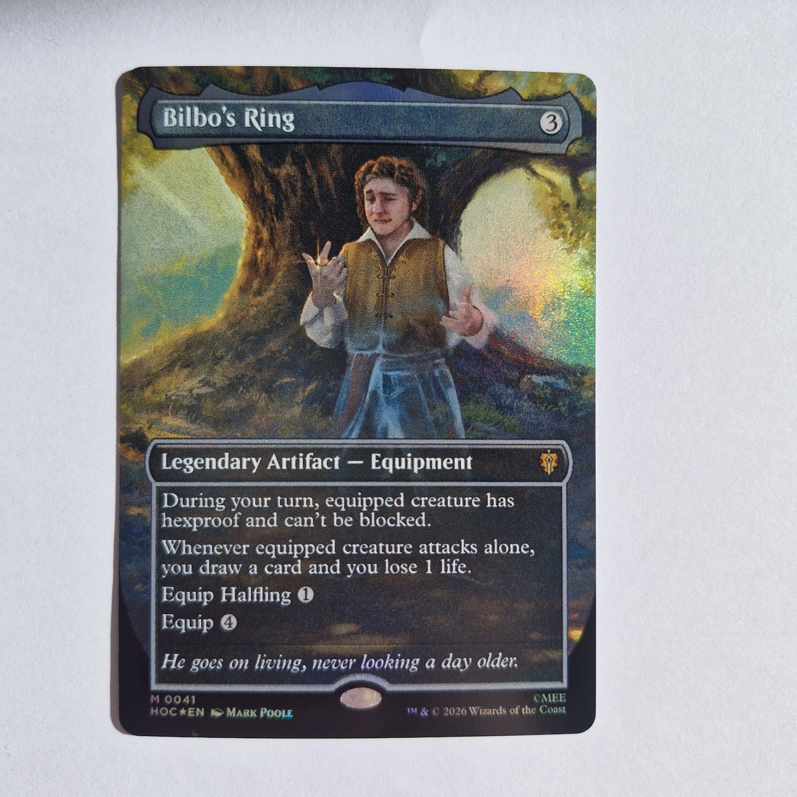 Bilbo’s Ring FOIL - Borderless Box Topper - The Hobbit - MTG