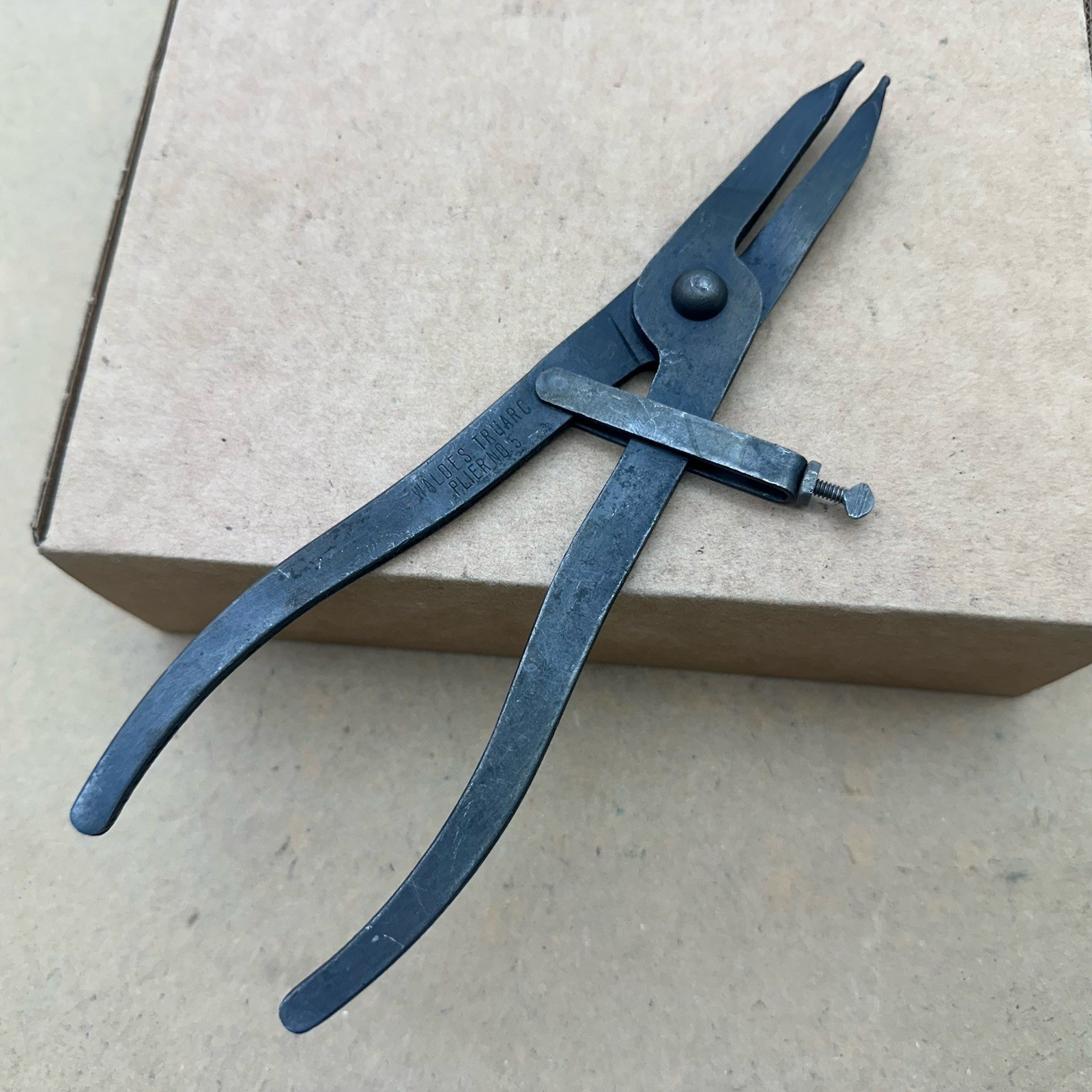 VINTAGE WALDES TRUARC No. 5 SNAP RING PLIERS 9” LONG MADE IN USA *No Spring