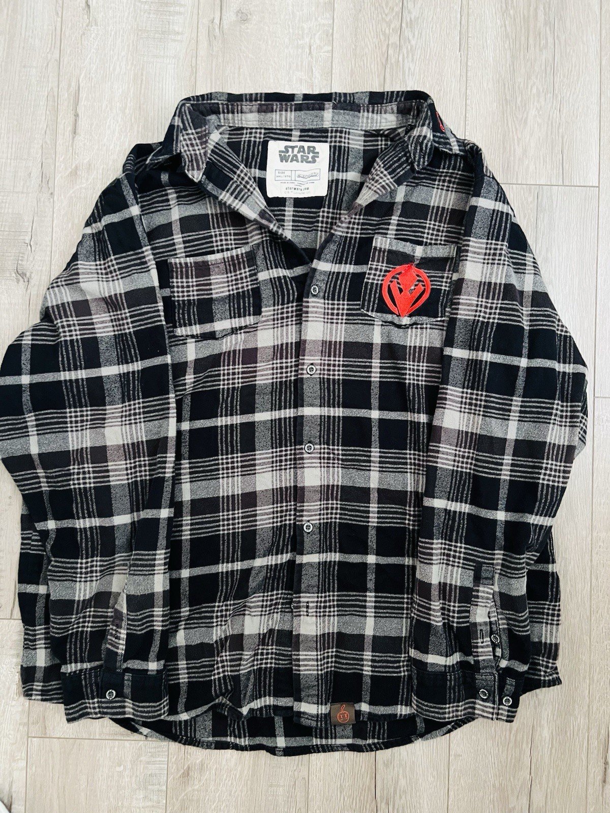 Cakeworthy Star Wars Darth Maul Phantom Menace Flannel Shirt Adult 3XL Black