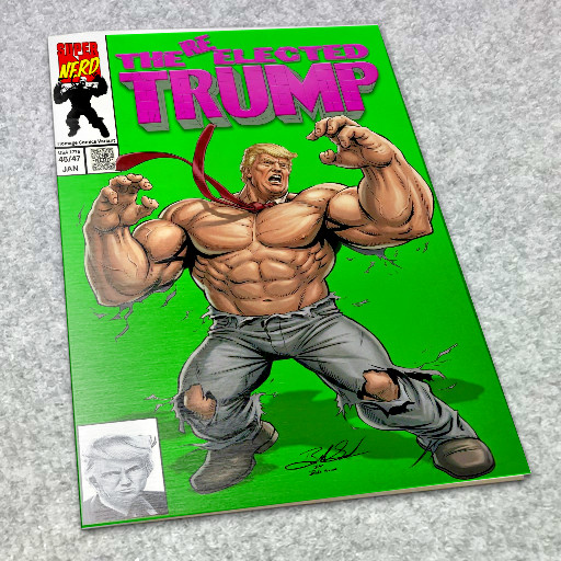 RARE REMASTERED SILVER Metal Donald Trump HULK 377 ORIGINAL Homage COMIC RARE REMASTERED SILVER Metal Donald Trump HULK 377 ORIGINAL Homage COMIC