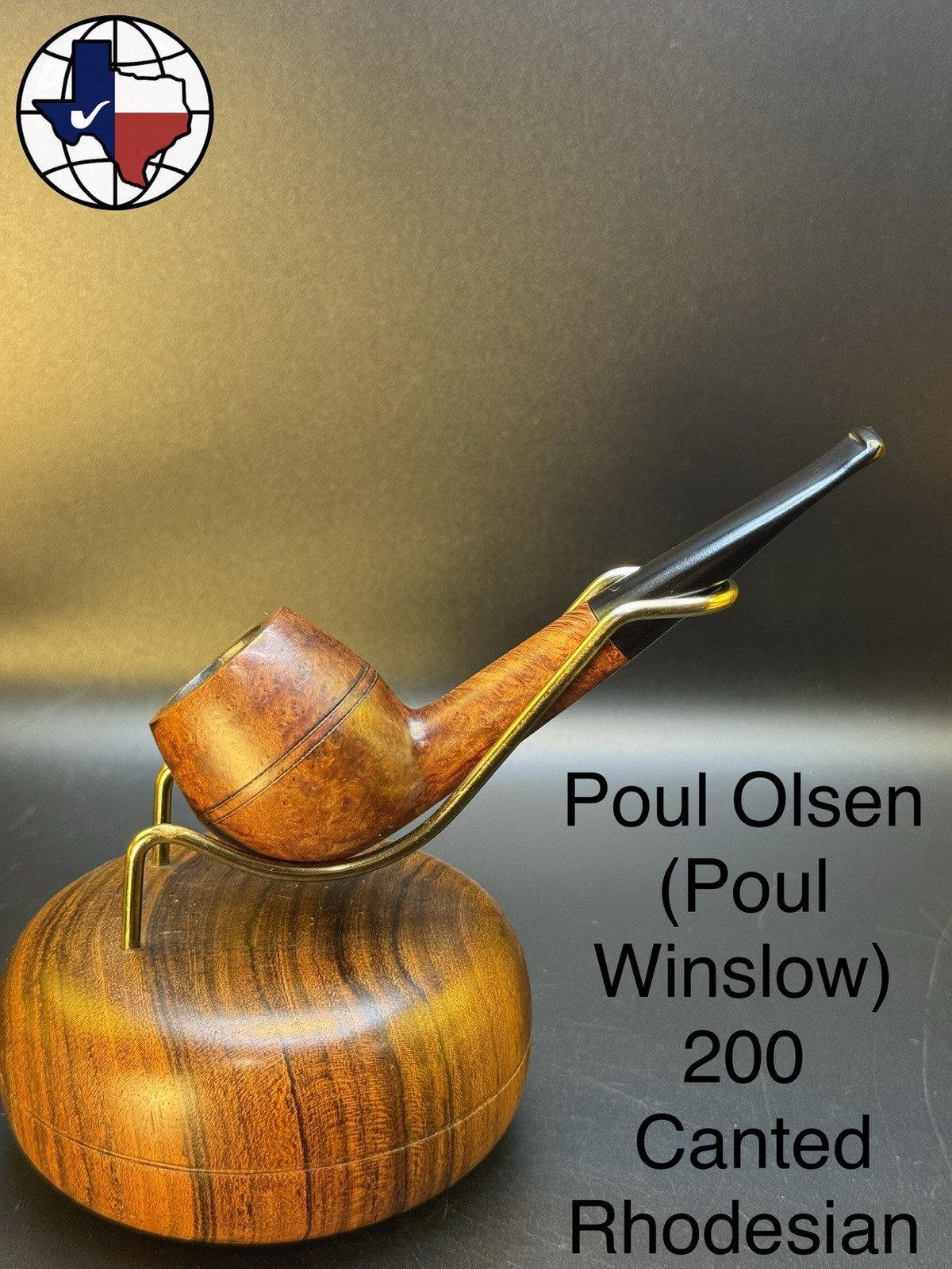 Vintage Poul Olsen (Poul Winslow) 200 Canted Rhodesian Tobacco Pipe