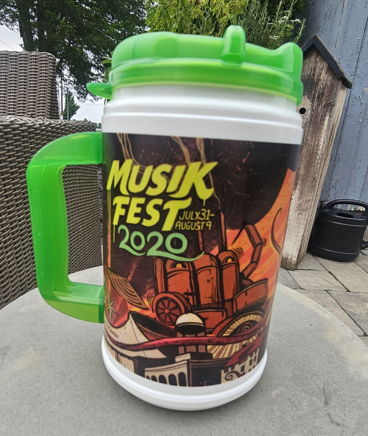 *EXCLUSIVE VARIANT* RARE MusikFest 2020 Beer Mug w/ Green Handle & Lid