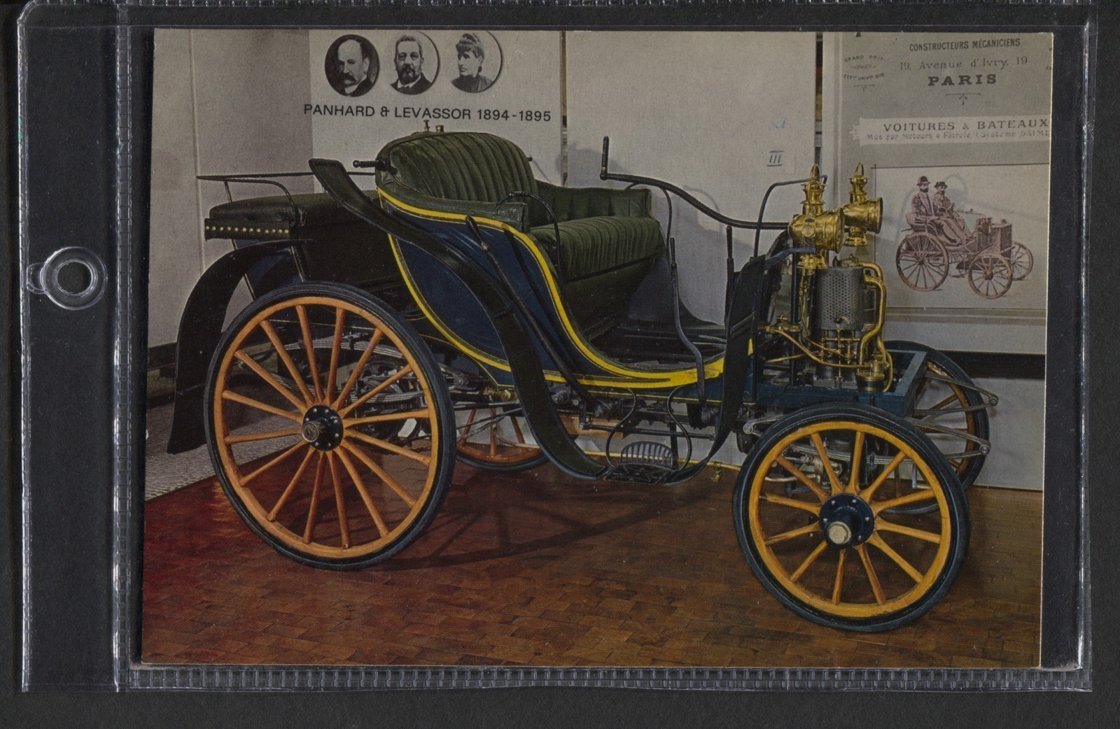 Panhard Levassor 1894-1895 Vintage Car/Automobile Postcard