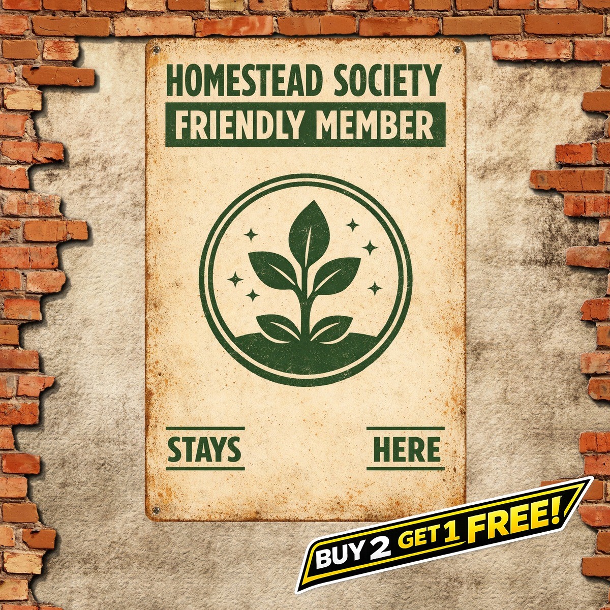 4-H Member Lives Here Creative Funny Retro 8x12 Metal Tin Sign Plaque