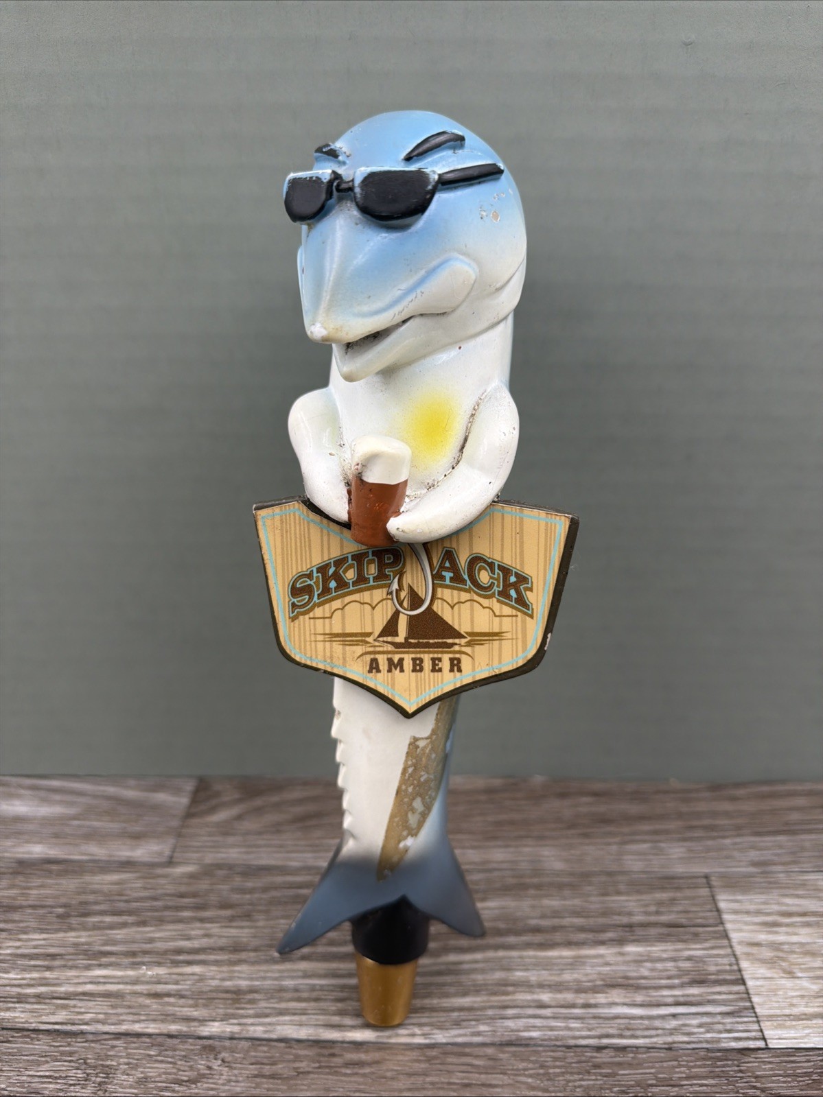 Anheuser-Busch Skipjack Amber Beer tap handle  Vintage  Rare  mancave shift Knob
