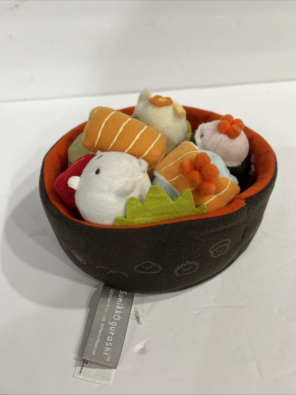 San-X Sumikko Gurashi Characters Sushi Bowl Plush Original year Not Replica HTF