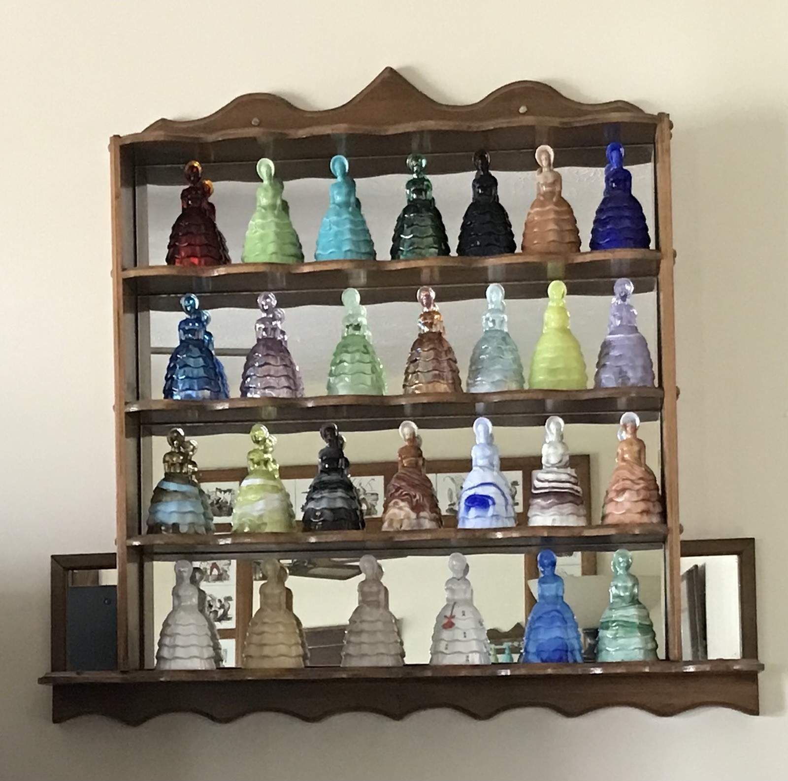 Summit Art Glass VTG Melanie Vintage Doll Collection With Original Wall Rack