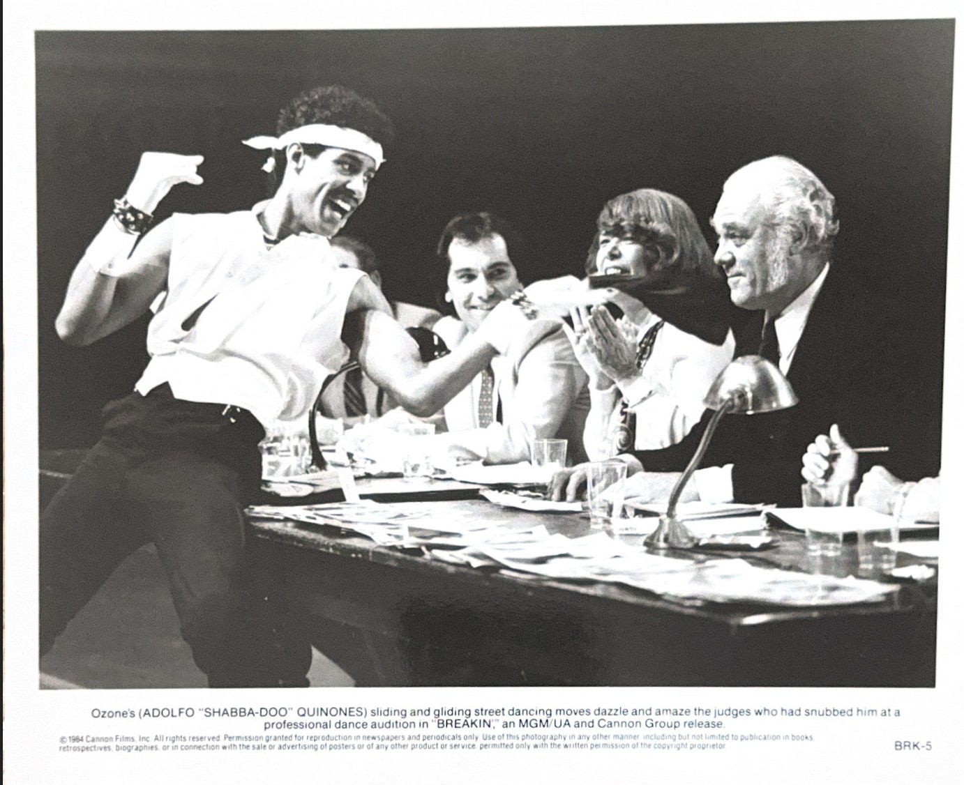Breakin' 1984 Vintage Original Press Photo Ozone Audition Judges Shabba-Doo BRK5