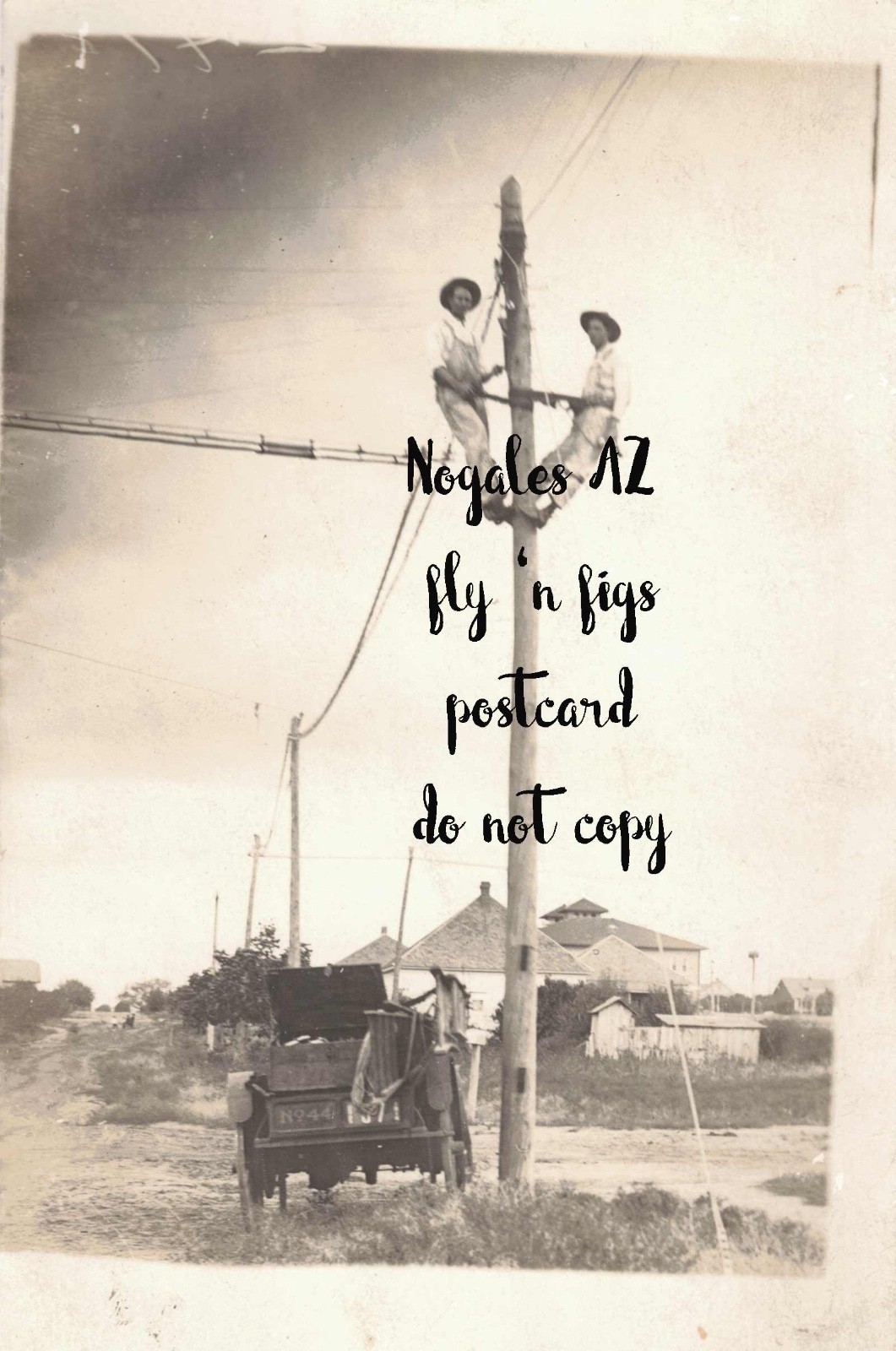 MEXICAN REVOLUTION BORDER WAR NOGALES REBELS CUT PHONE LINES 1916 RPPC lot of 2