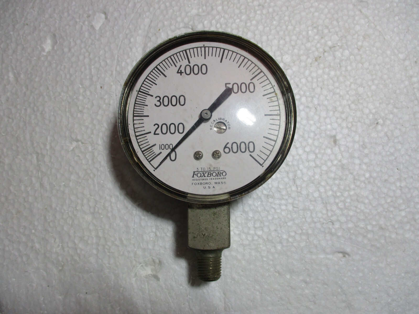 Vintage Gauge Industrial Foxboro Mass. USA Pressure  Steampunk  3 3/4