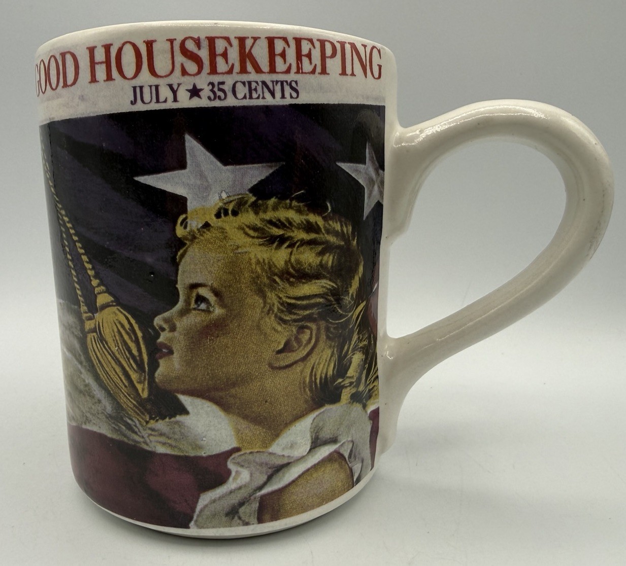 Vintage Gibson Good Housekeeping Mug July 1943 Hearst Patriotic Flag 4th of July