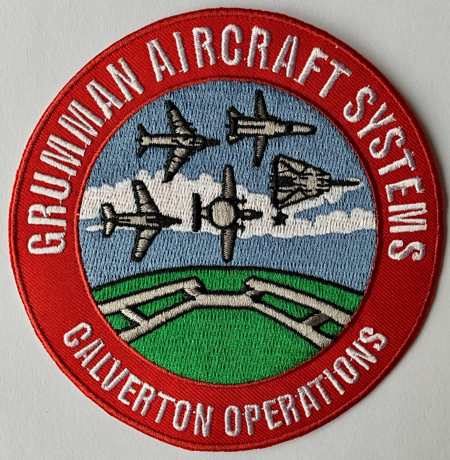Grumman Aircraft Embroidered Iron-On Patch, 4\ Grumman Aircraft Embroidered Iron-On Patch, 4\