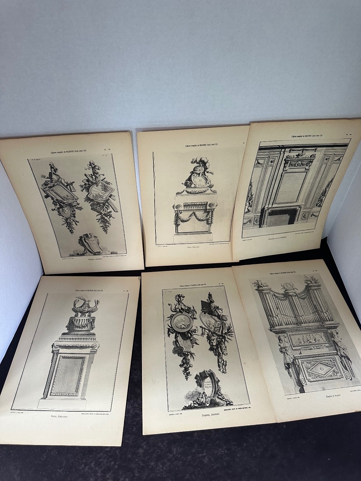 6 antique Delafosse Louis XVI French art plates Armand Guerinet 8 x 12 6 antique Delafosse Louis XVI French art plates Armand Guerinet 8 x 12