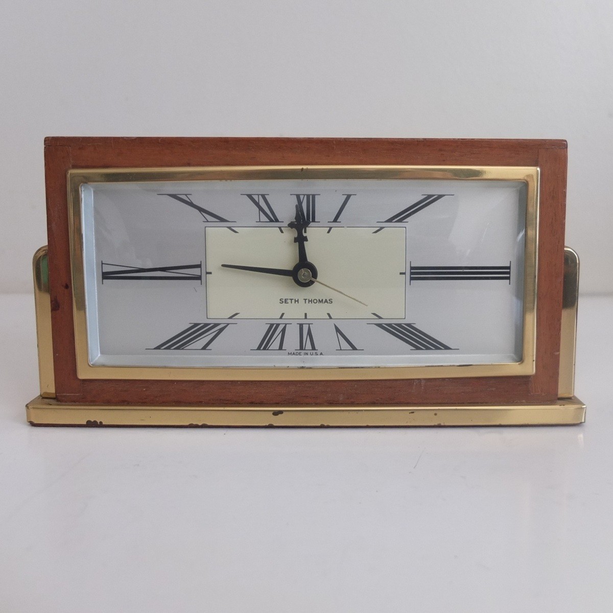 vintage SETH THOMAS Baxter-E electric mantle clock, c.1956—good cond—runs well
