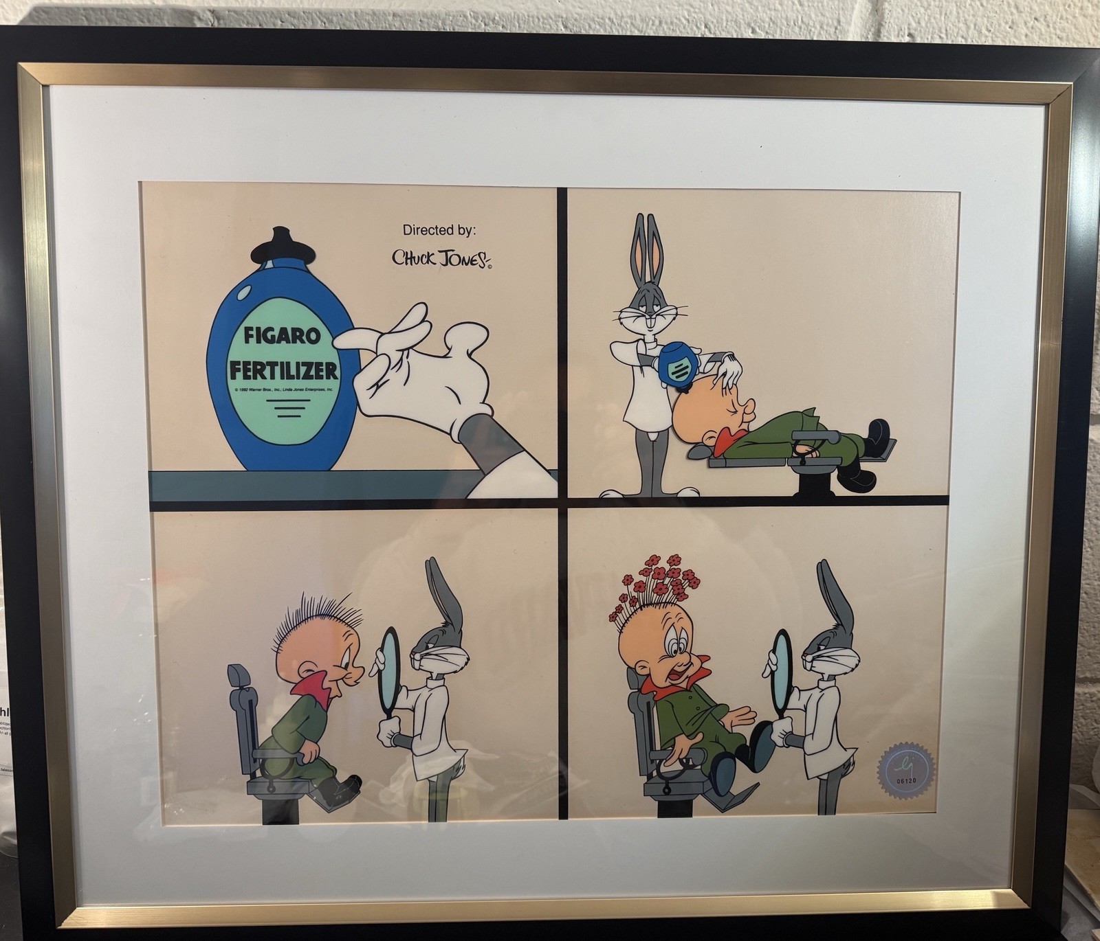 Limited Addition Certified Animation Framed Serigraph Cel “Figaro Fertilizer”