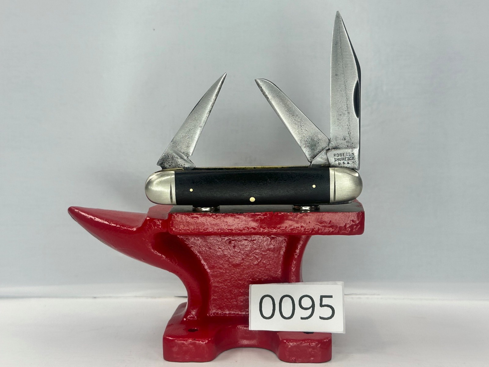 Vintage 1940-64 Robeson Shuredge USA 1324-33 Cigar Cattle Stockman Knife Ebony