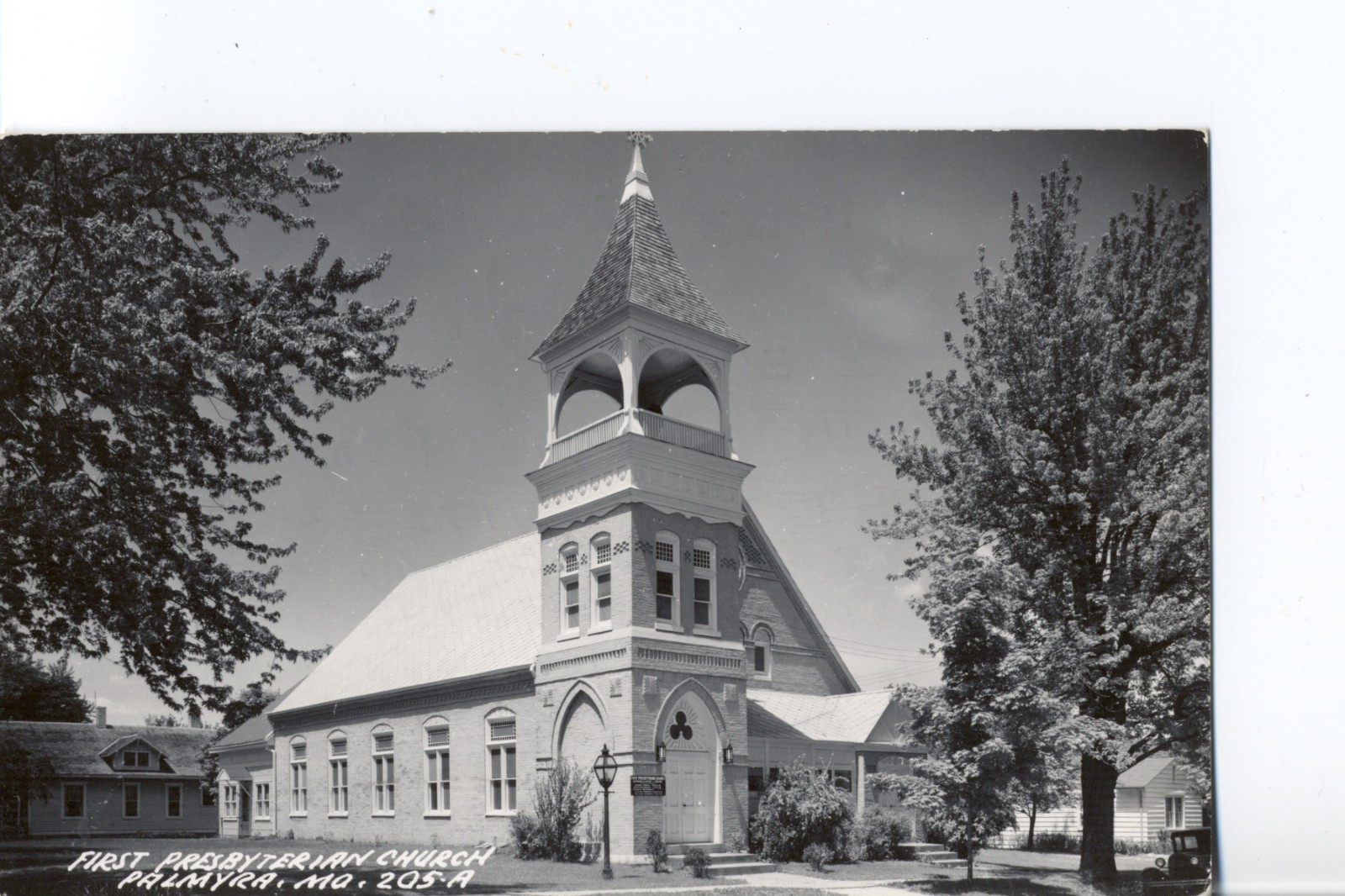 First Presbyterian Church, Palmyra, Mo. Missouri Real Photo Postcard #205-A