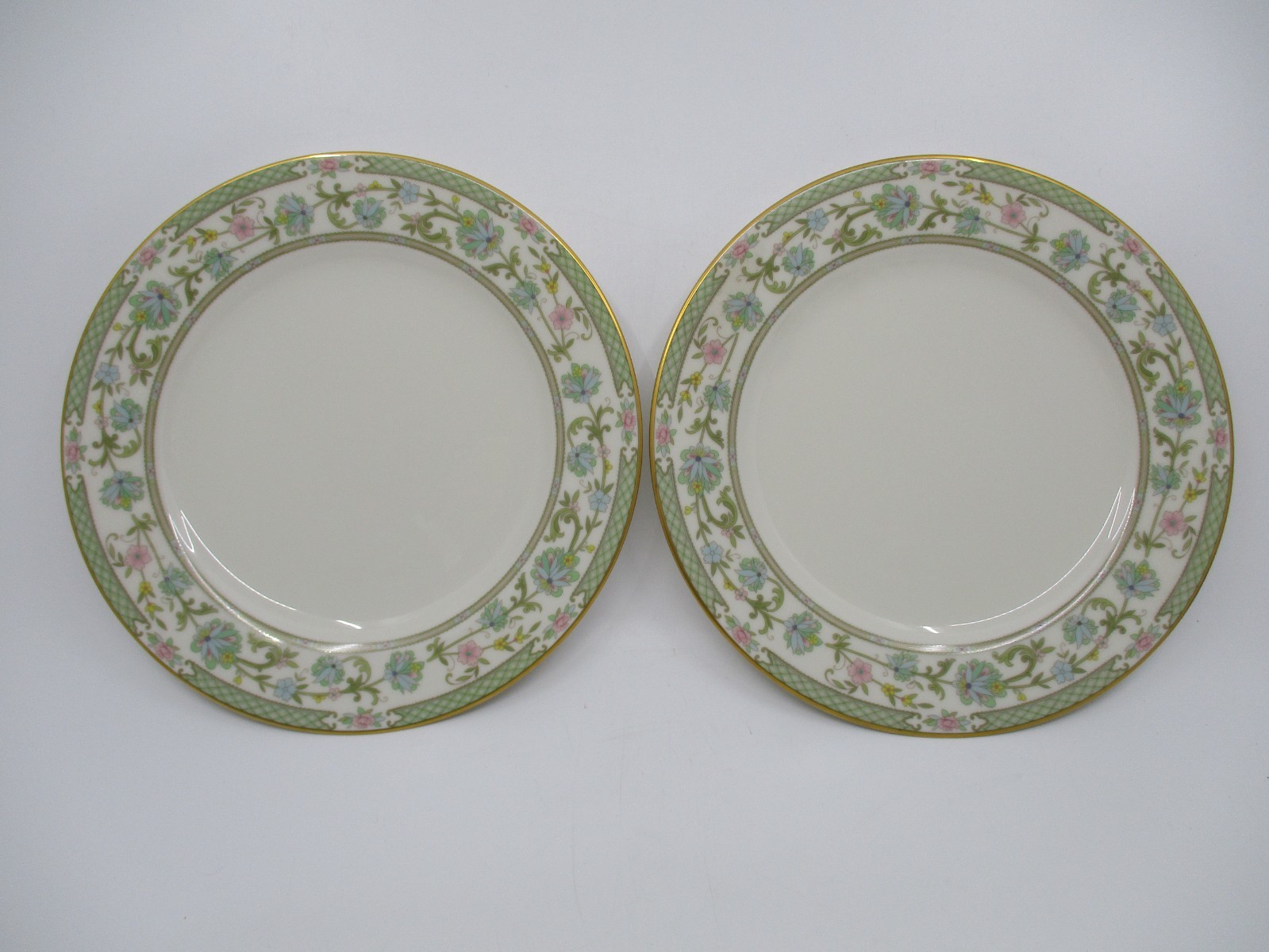 NORITAKE MIYOSHI - 2 SALAD PLATES - 8 1/2