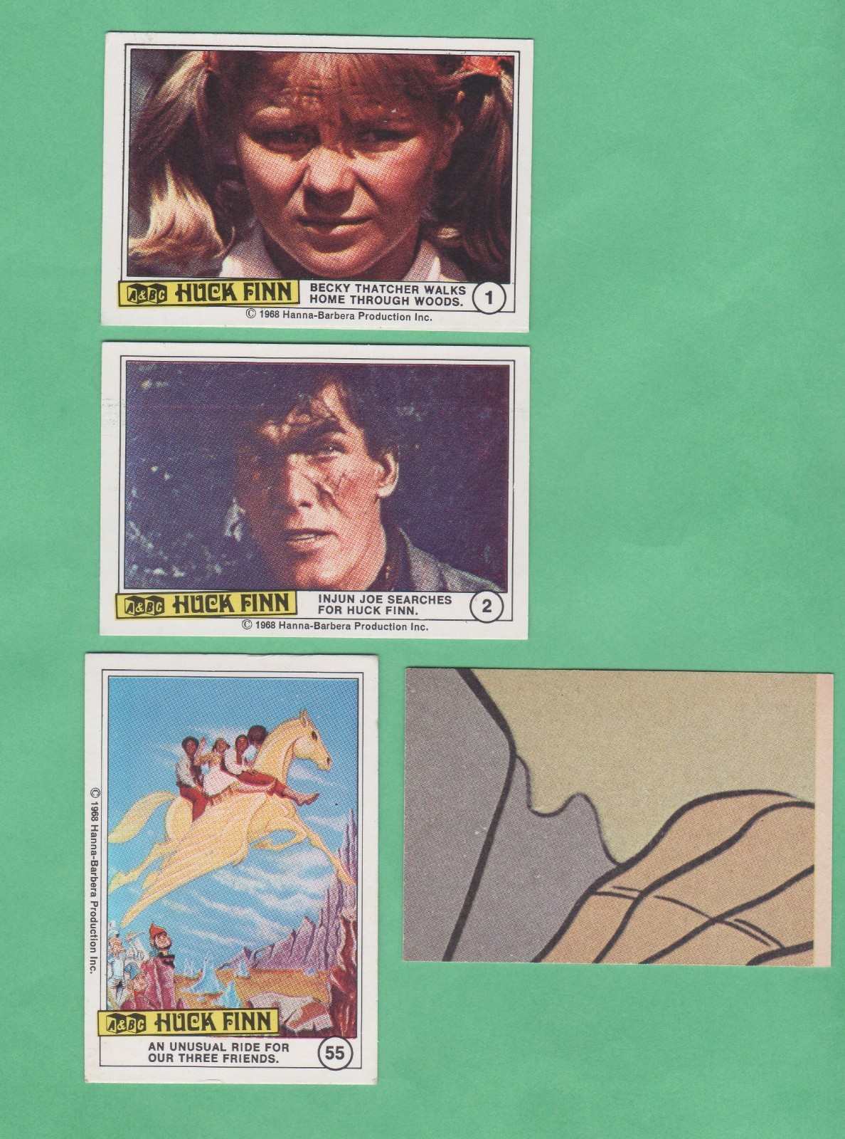 1968  A&BC HUCK FINN  FULL SET OF 55 CARDS   RARE SET High Grade Nrmnt or Higher