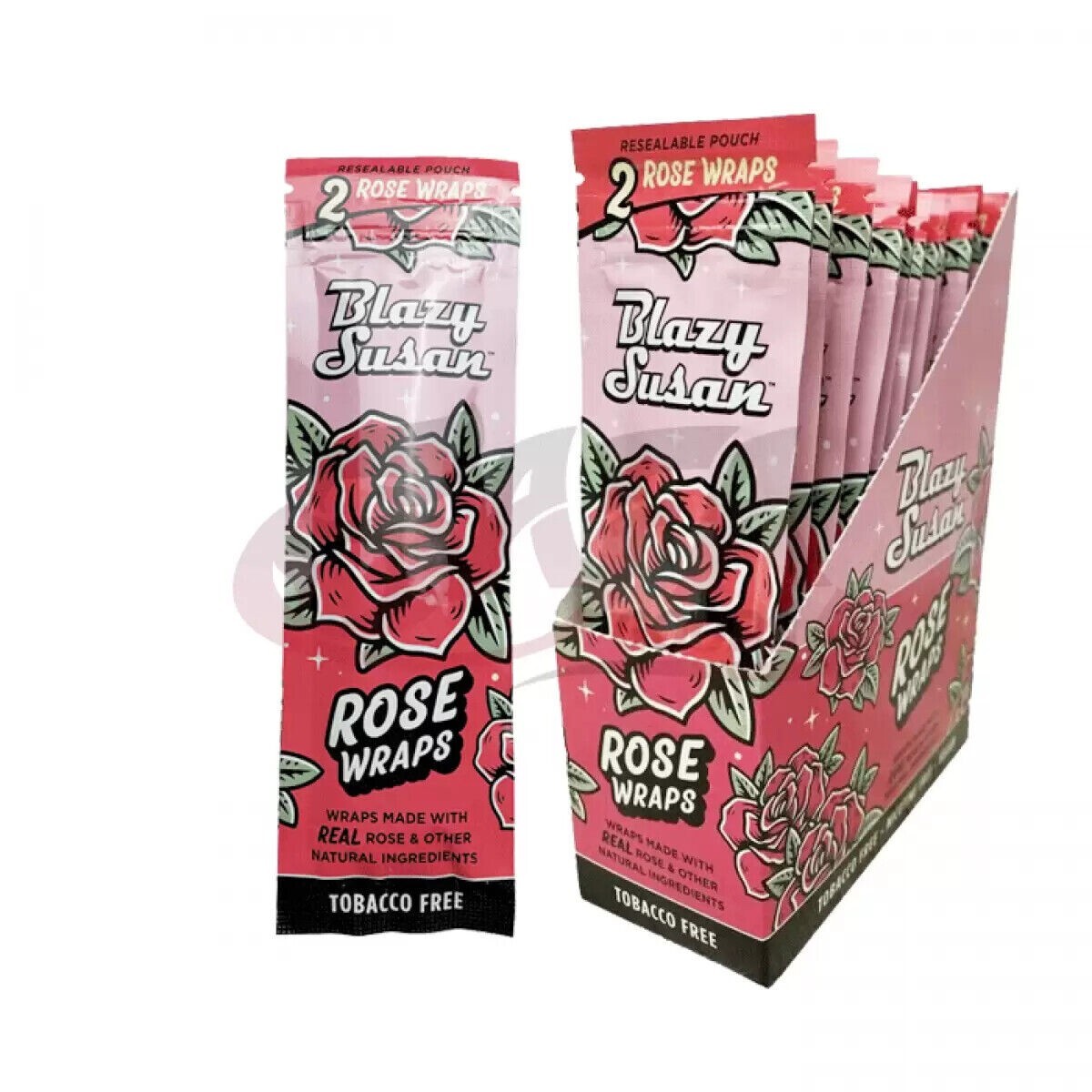 Authentic Blazy Susan Rose Pre-Rolls Wrap 10 Packs Made with Real Rose 20 total