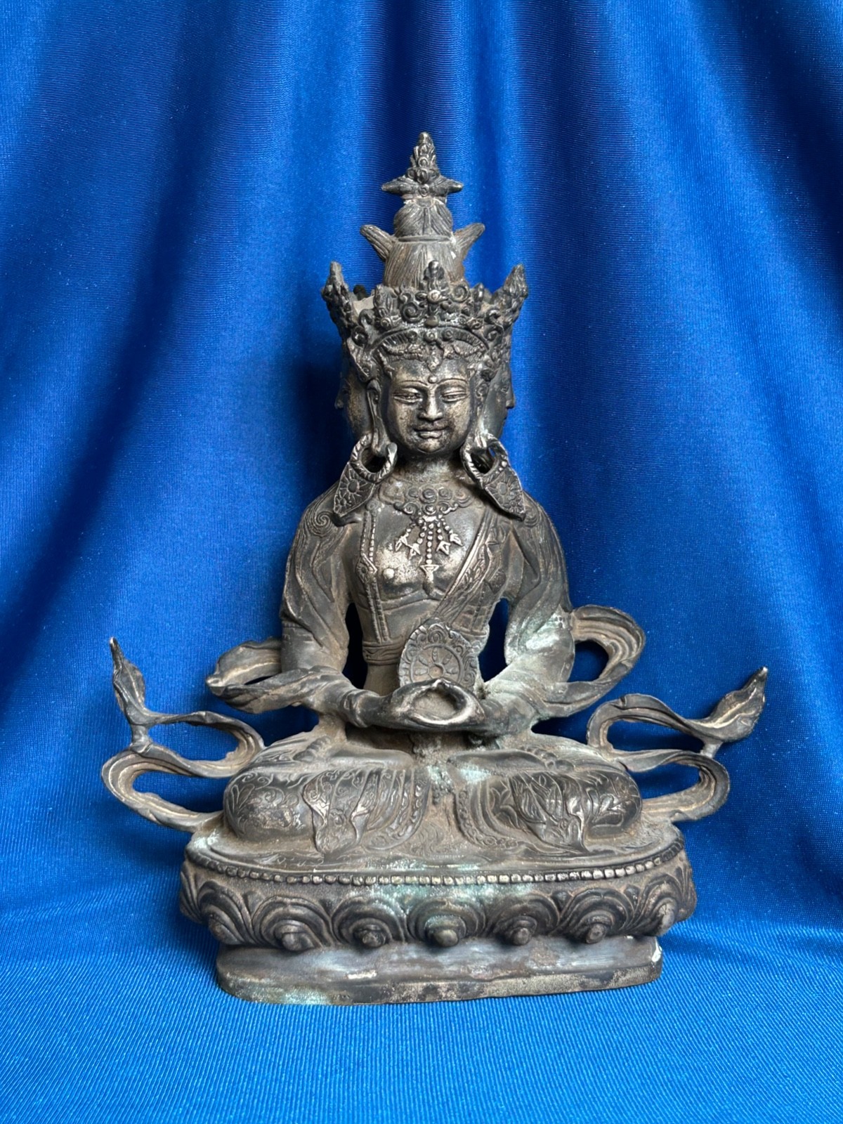 Early 1900\'s Tibetan Bronze Four Headed Avalokitesvara