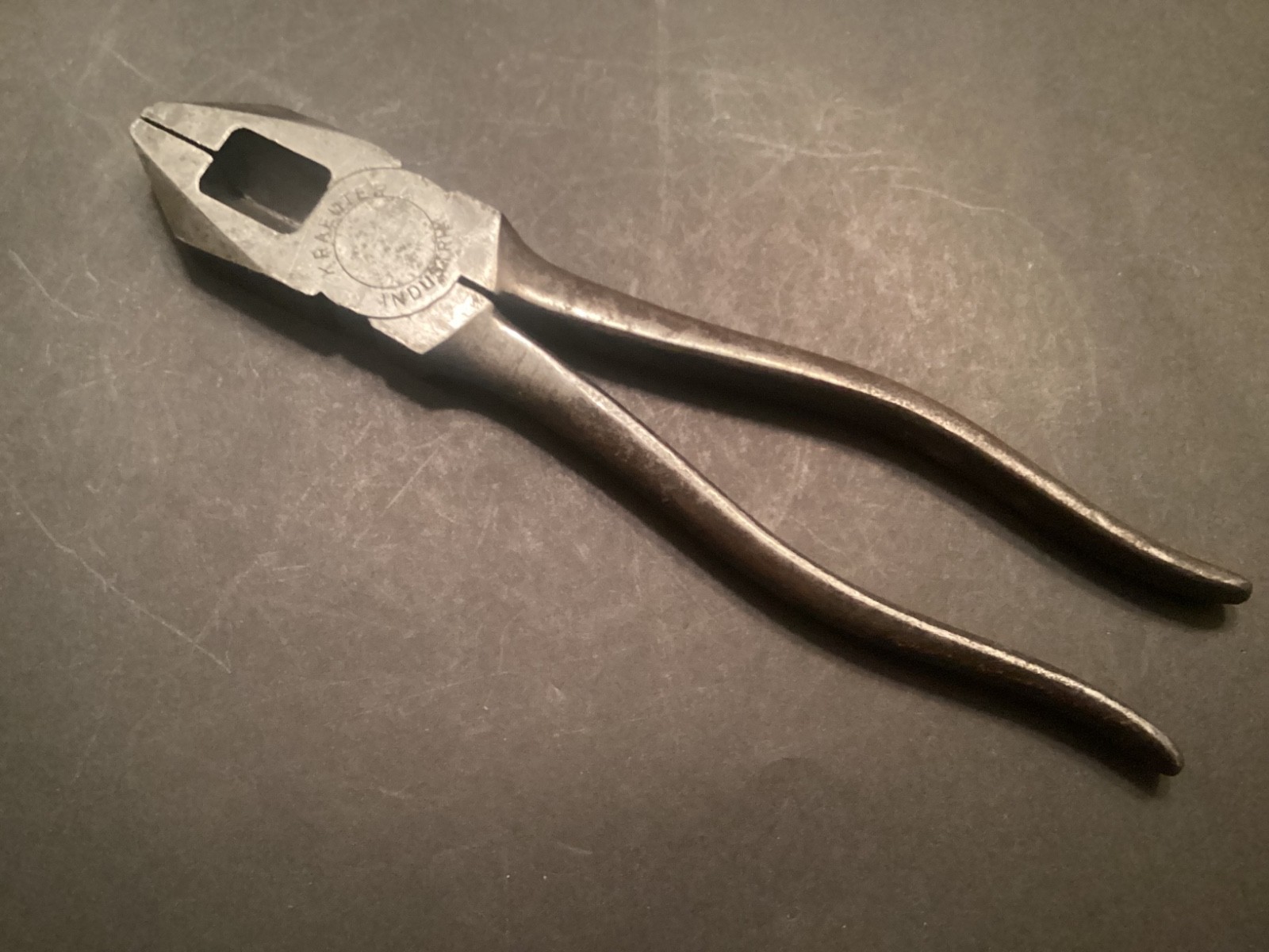 Vintage Kraeuter Linemans Pliers 1801-8 1/2 Side Cutter Industrial Pliers