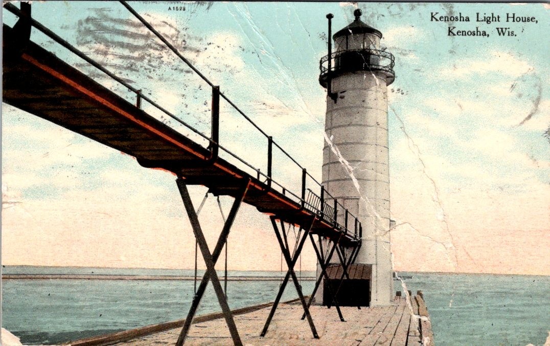 1909 Post Mark, Kenosha Light House , Kenosha, Wisconsin, 2002