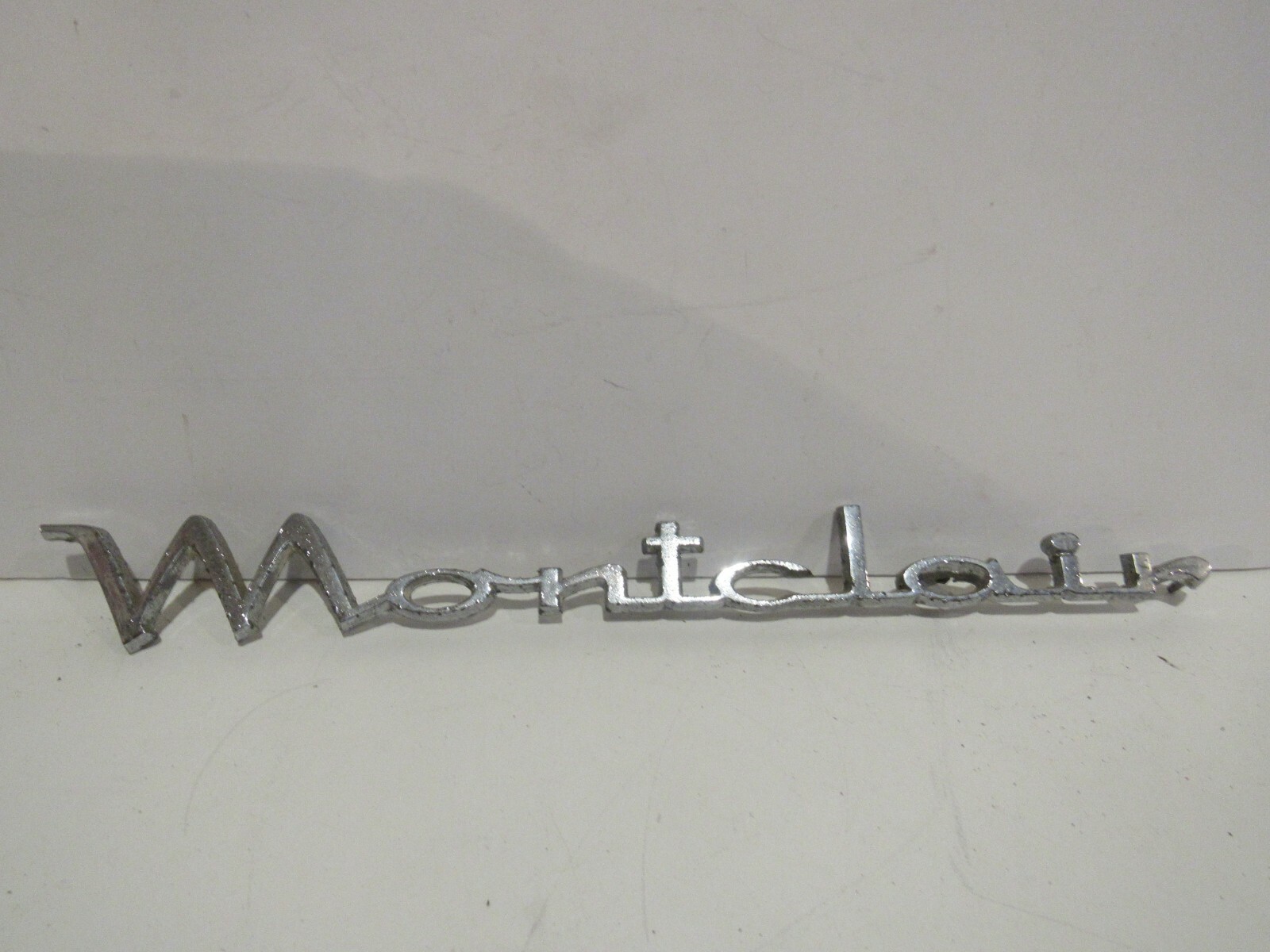 Vintage Mercury Montclair 1950's Emblem Badge Script Name Metal 
