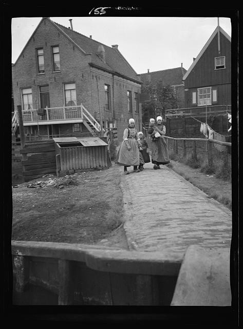 Photo:Europe 1900s Women Children Village Street Houses