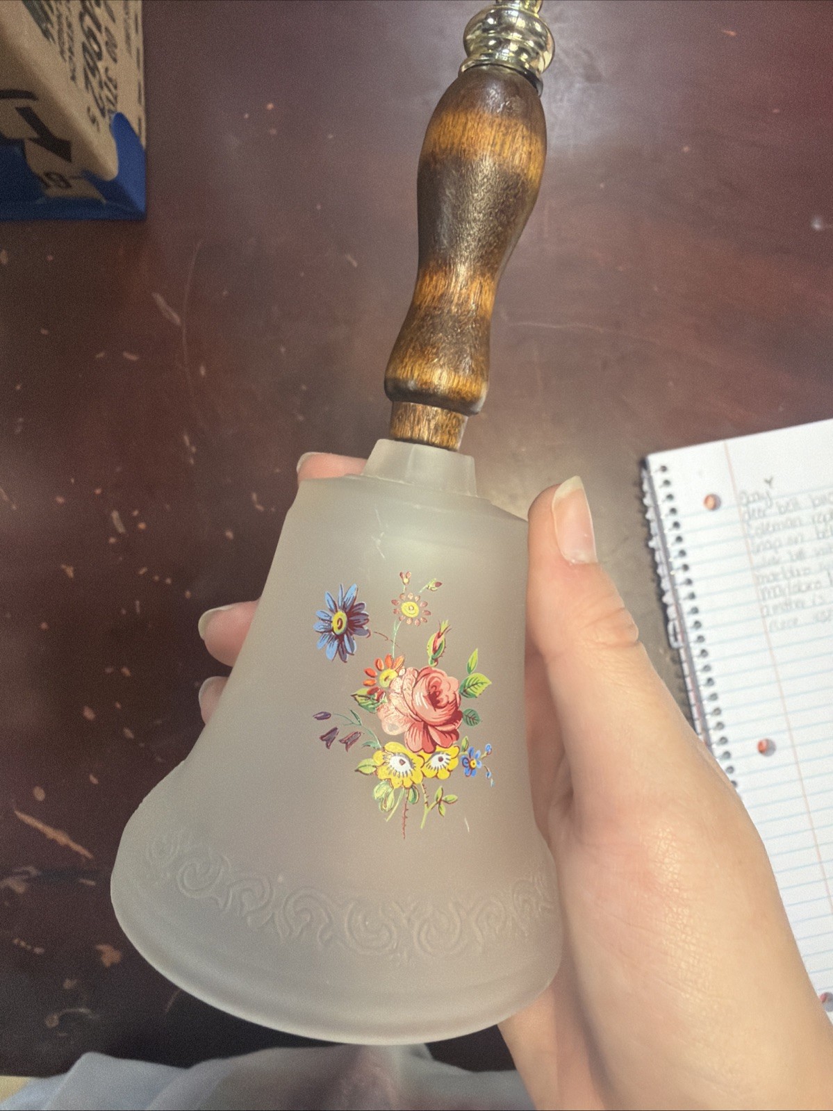Rose Satin Glass Bell