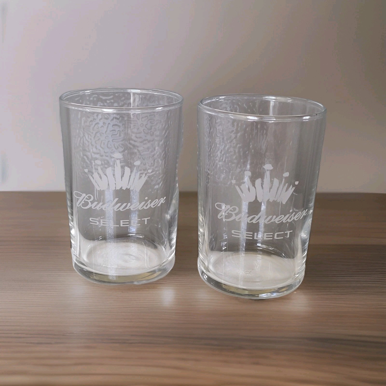 2 Budweiser Select Anheuser-Busch Small Beer Flight Glass Barware
