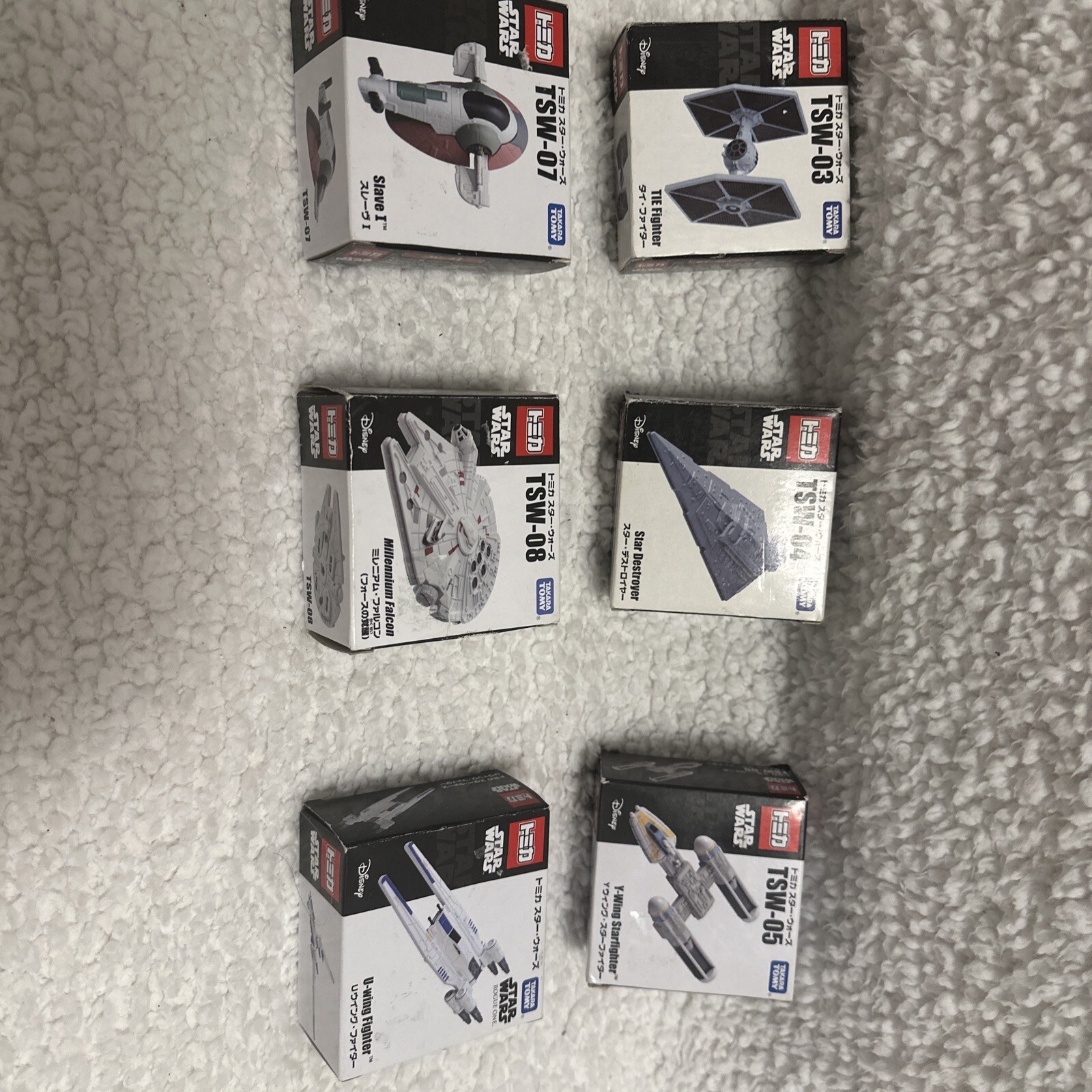 Bandai Star Wars Vehicle Collection Lot x6 Mini Ships TSTW Series Takara OoP