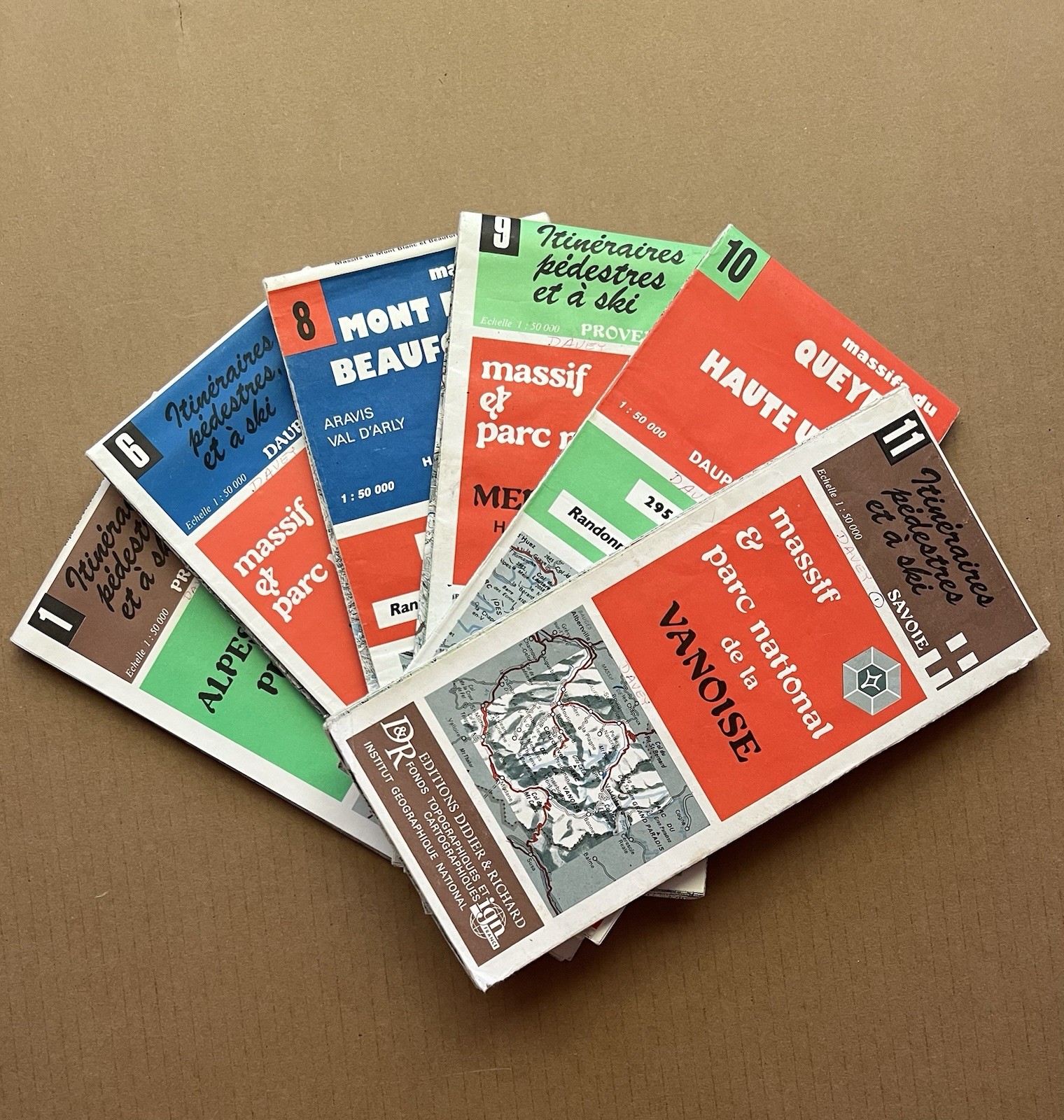 France Alps Hiking Maps Lot Didier Richard IGN Vanoise Ecrins Mercantour