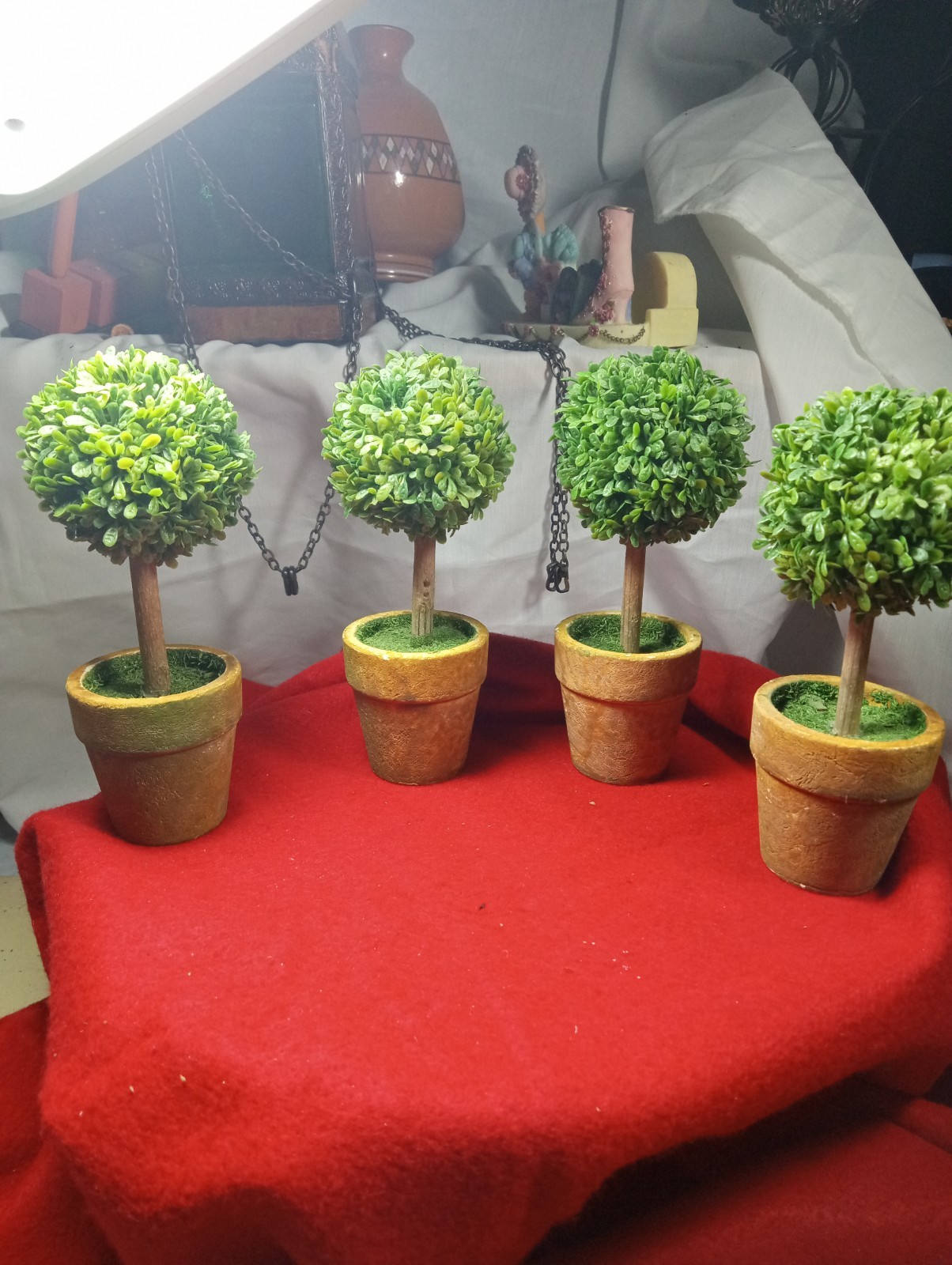 4 Ball faux Topiary Tree Decorative