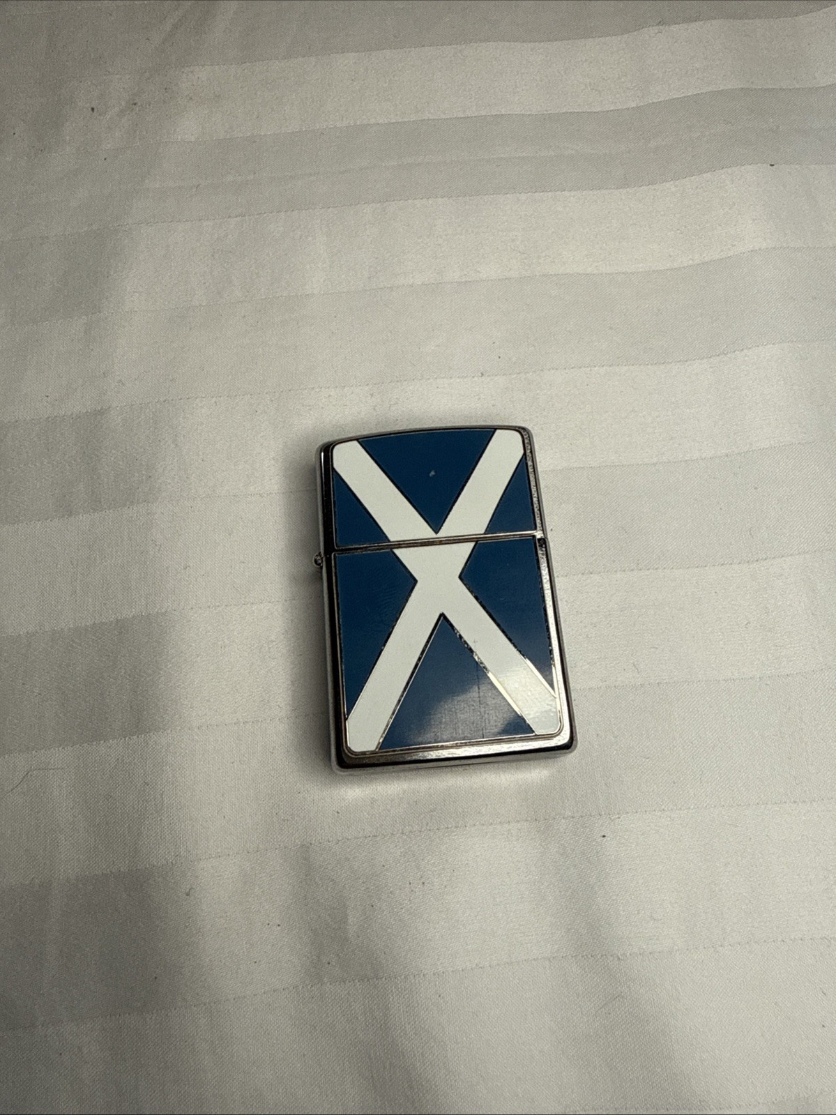 2018 Zippo Scotland Scottish Saltire Flag Chrome Lighter Unfired J 18