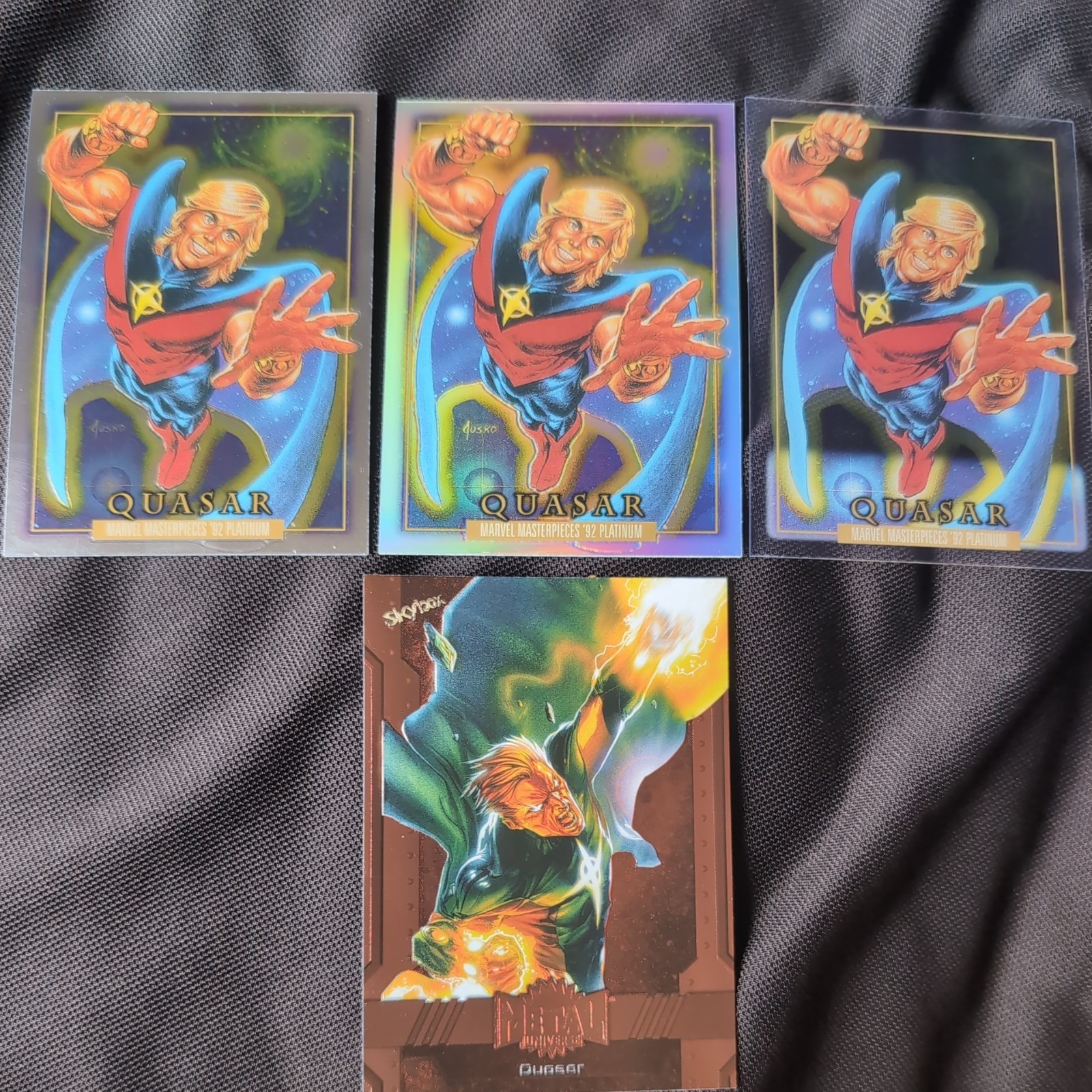 🔥 UNIQUE Lot #72 + Parallels - Quasar - Marvel Masterpieces '92 + Copper #190🔥